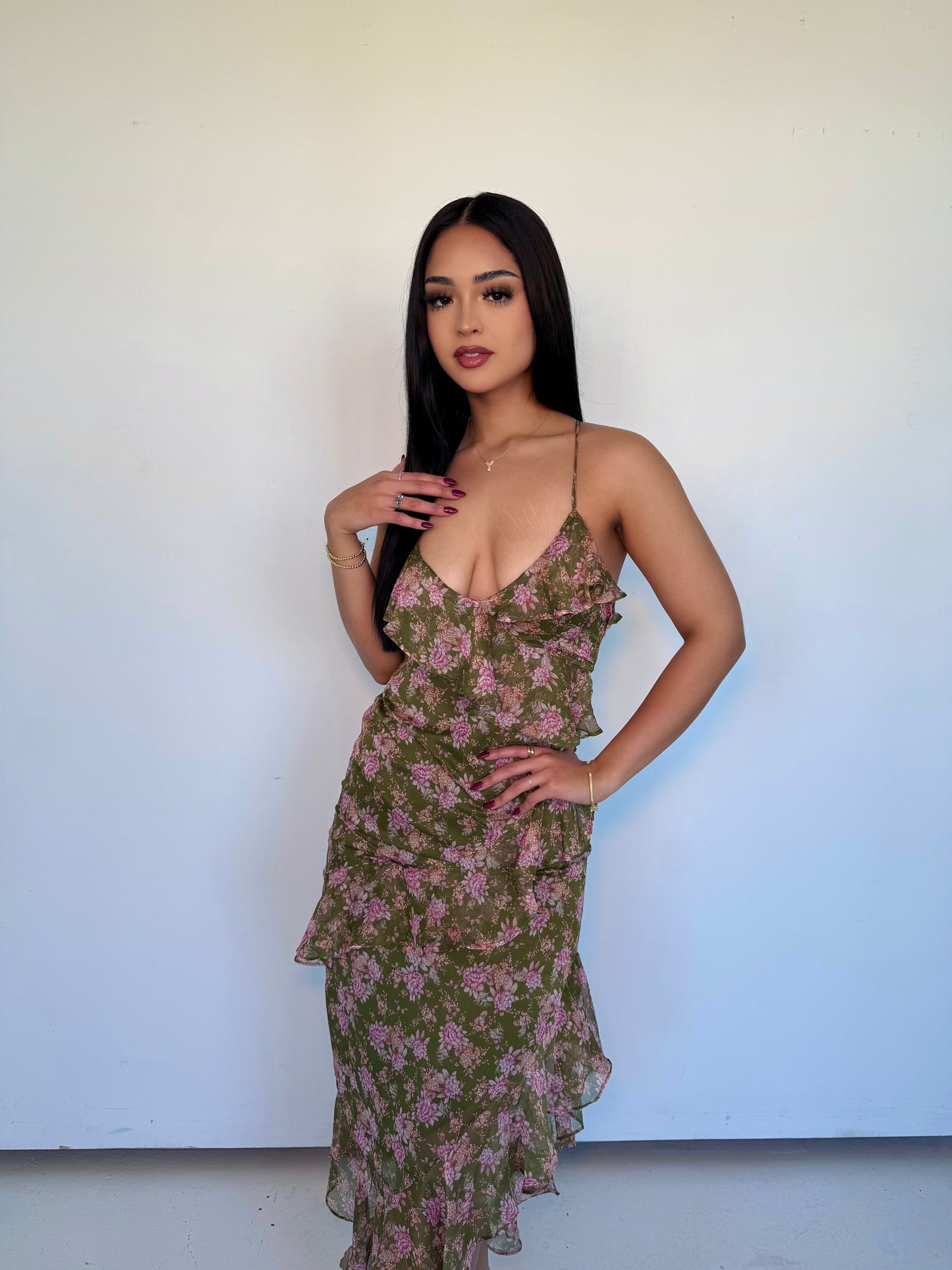 Olive bloom salsa dress