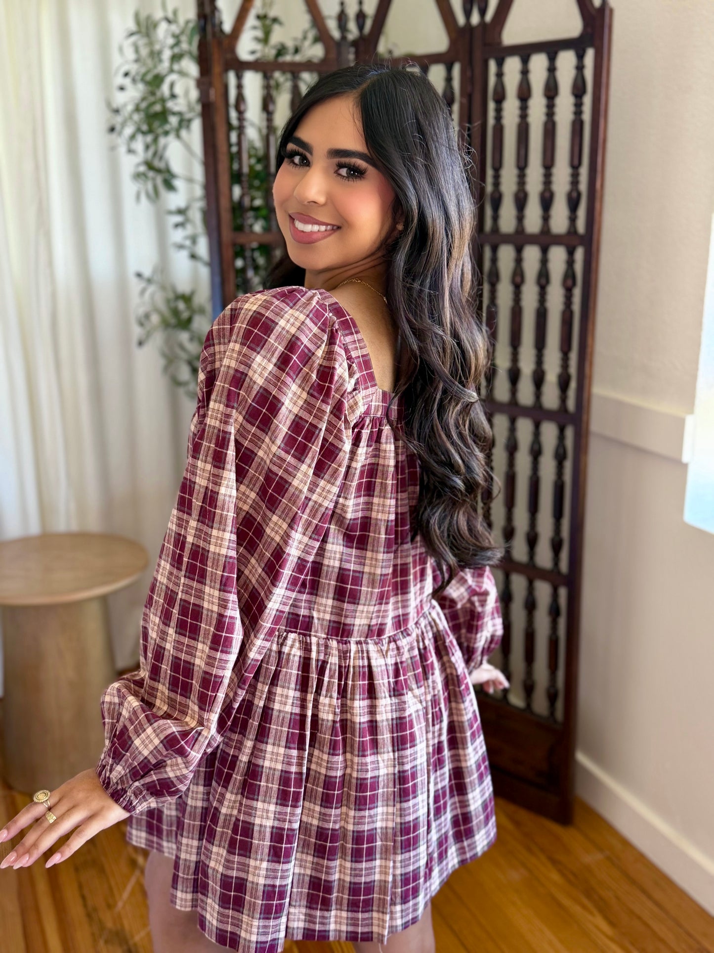 Pumpkin patch burgundy dress