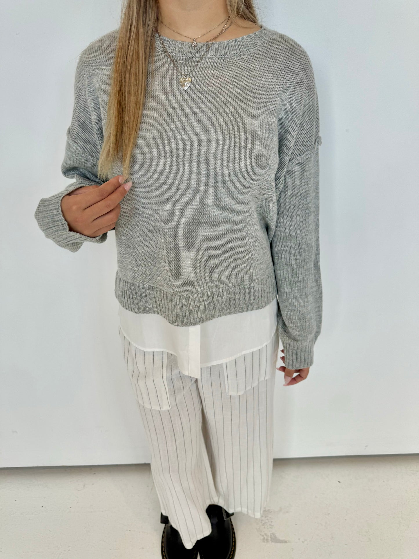 mixed media sweater