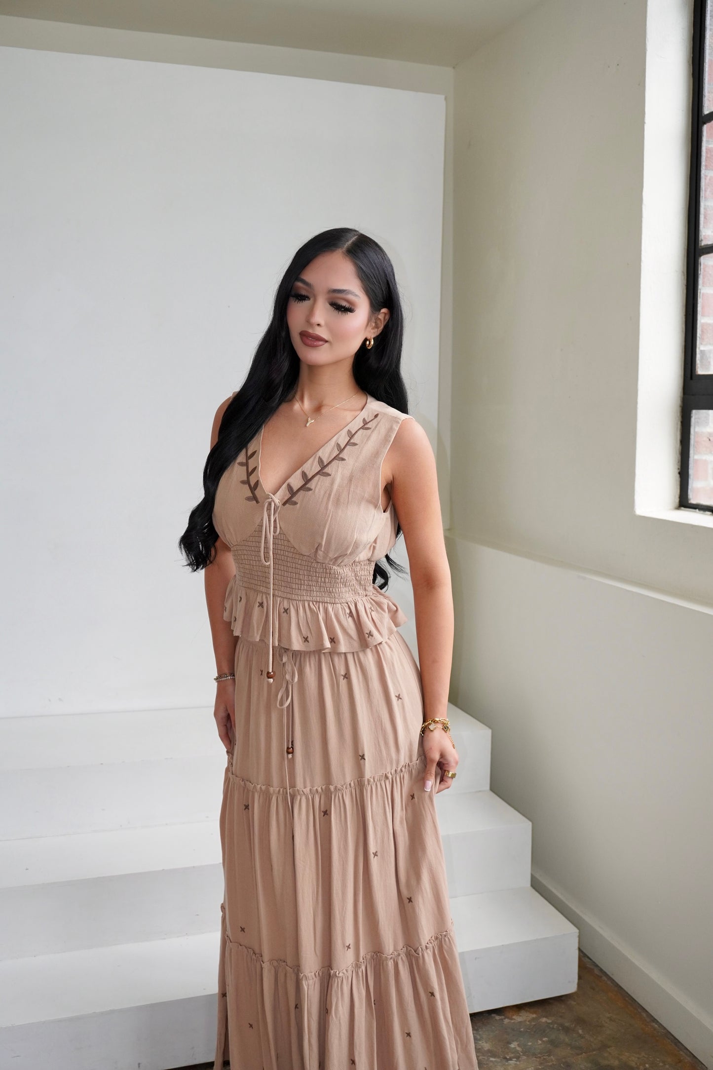 Mocha linen top