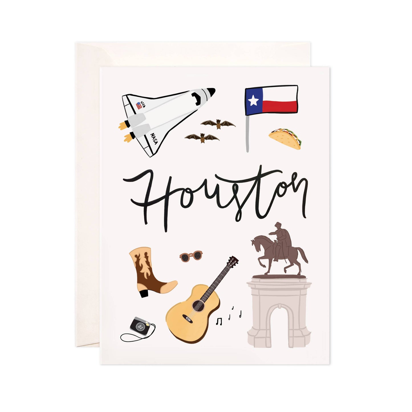 Houston Greeting Card - Texas Stationery Card Set, Hostess, Teacher, Travel Gift