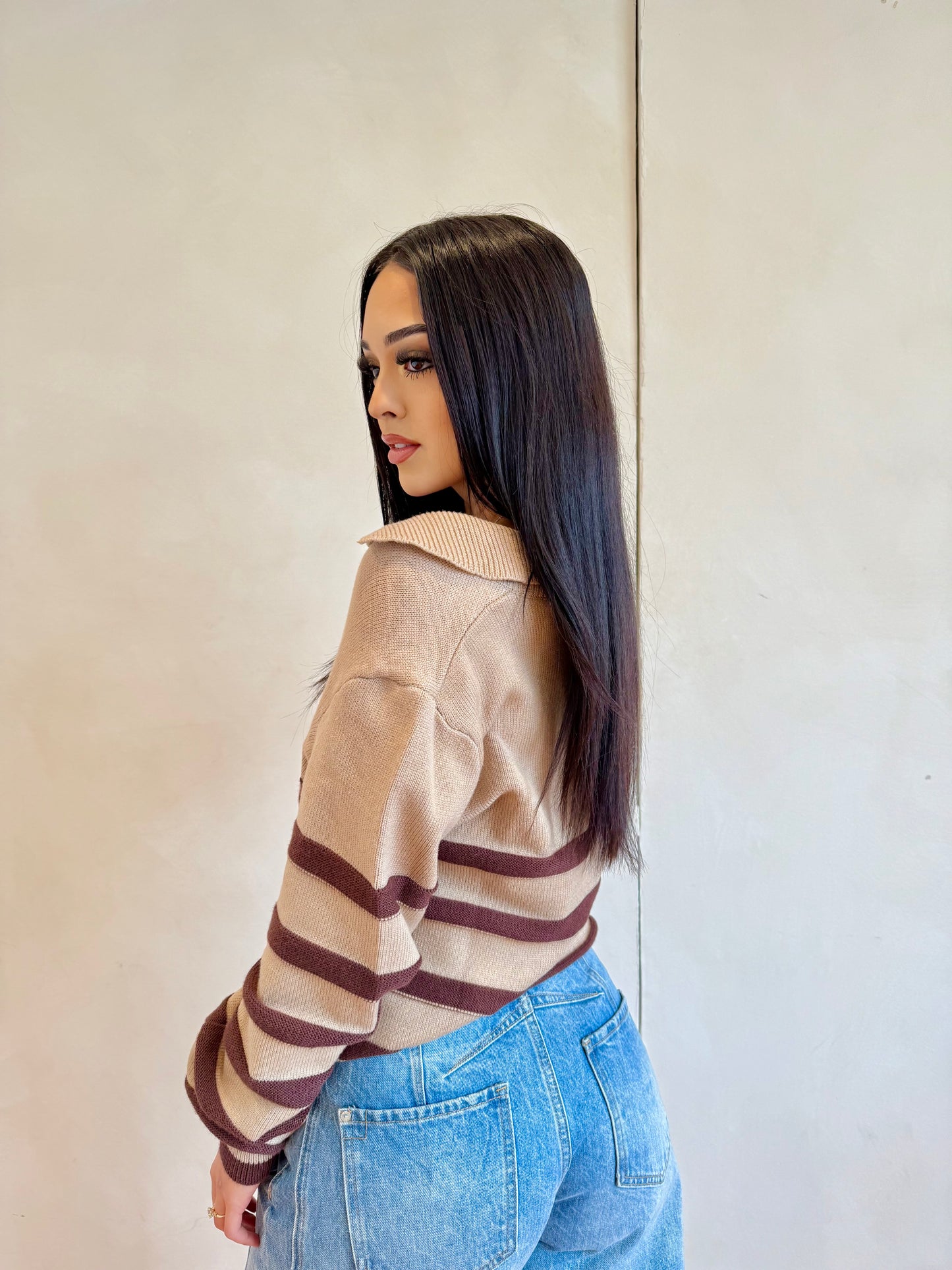 Canela collard sweater