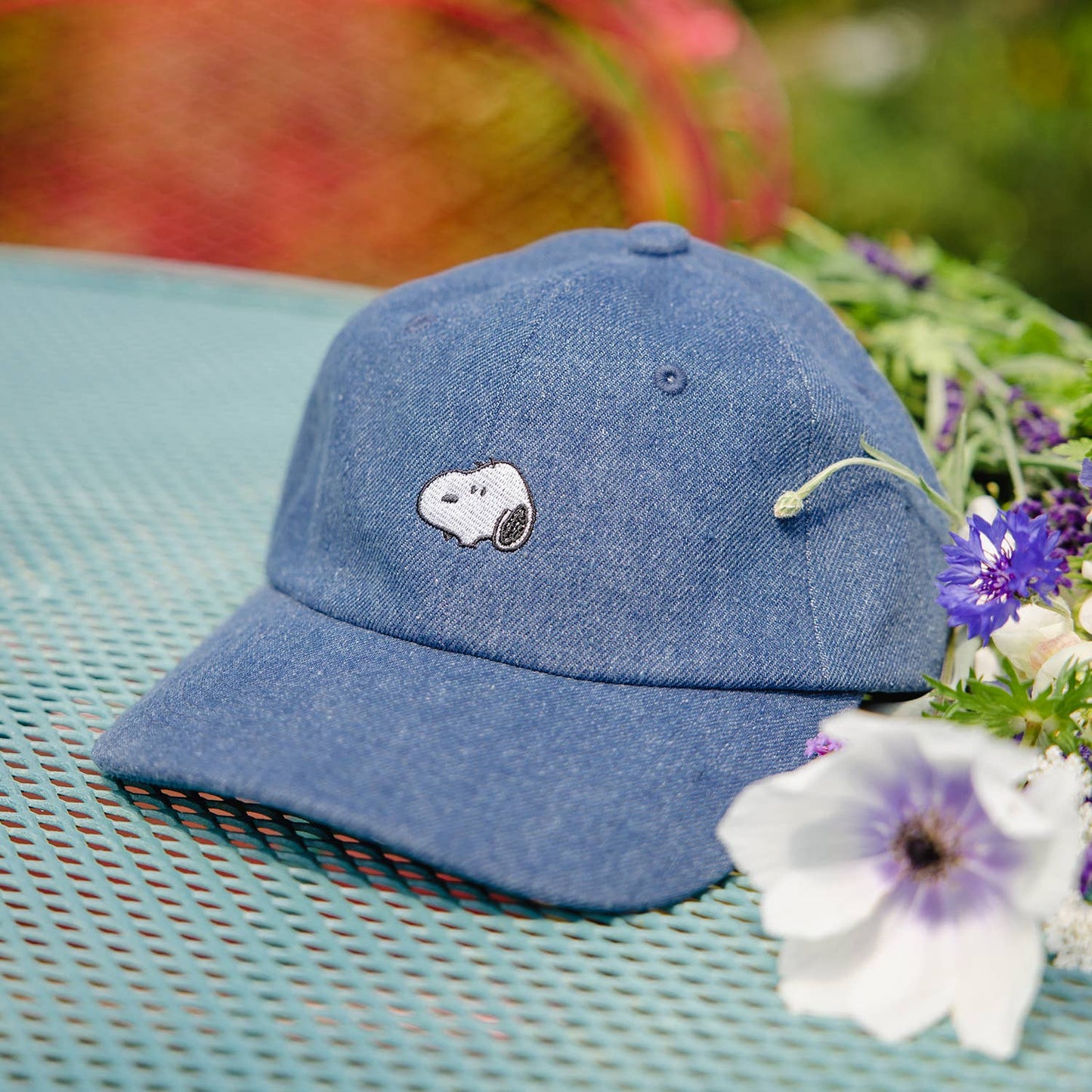 Snoopy Embroidered Dad Hat (Denim)