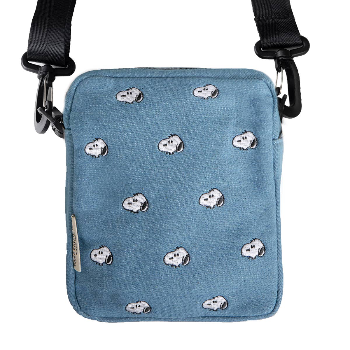 Snoopy Embroidered Crossbody Bag (Denim)