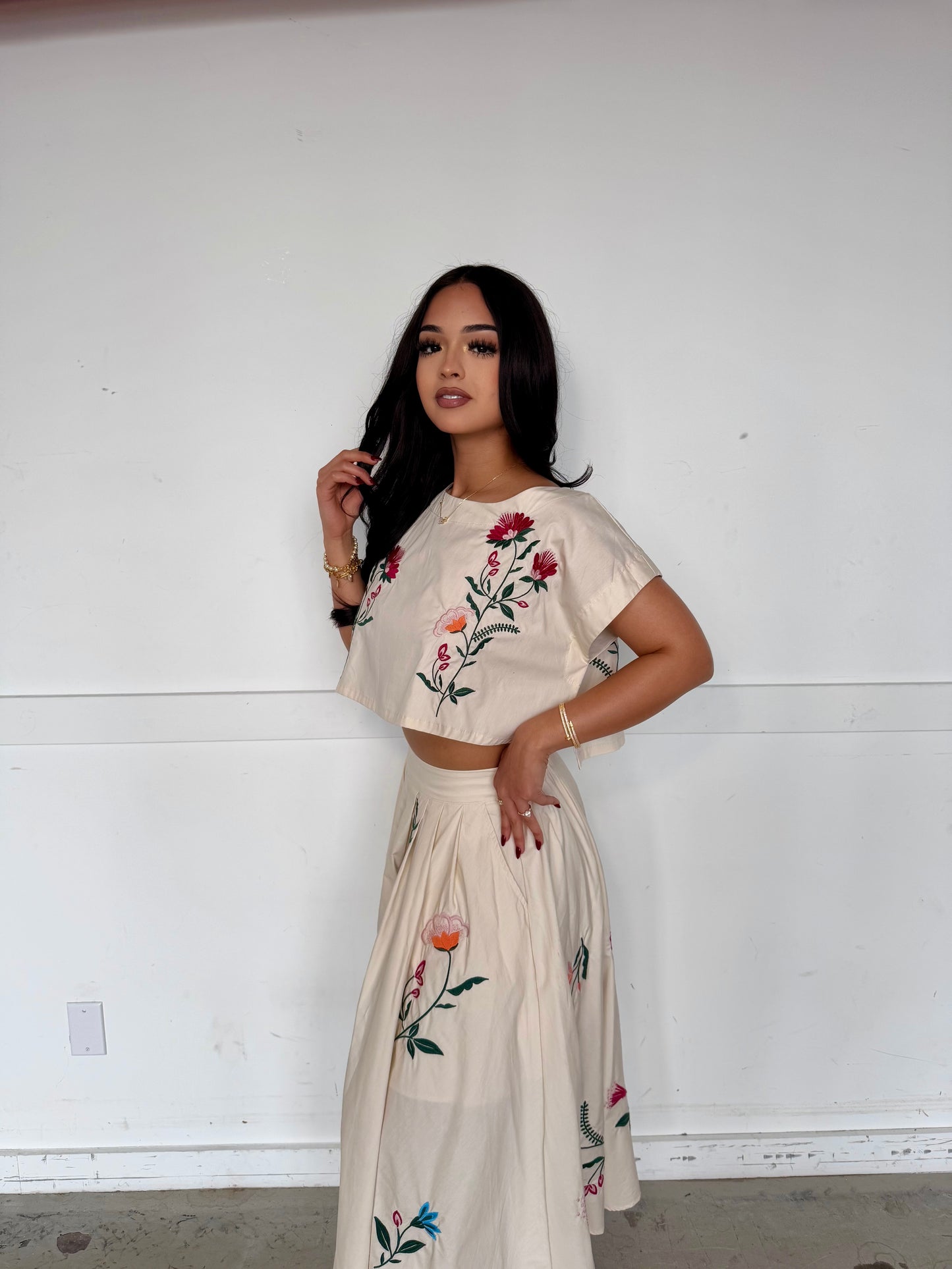 Herencia ecru skirt
