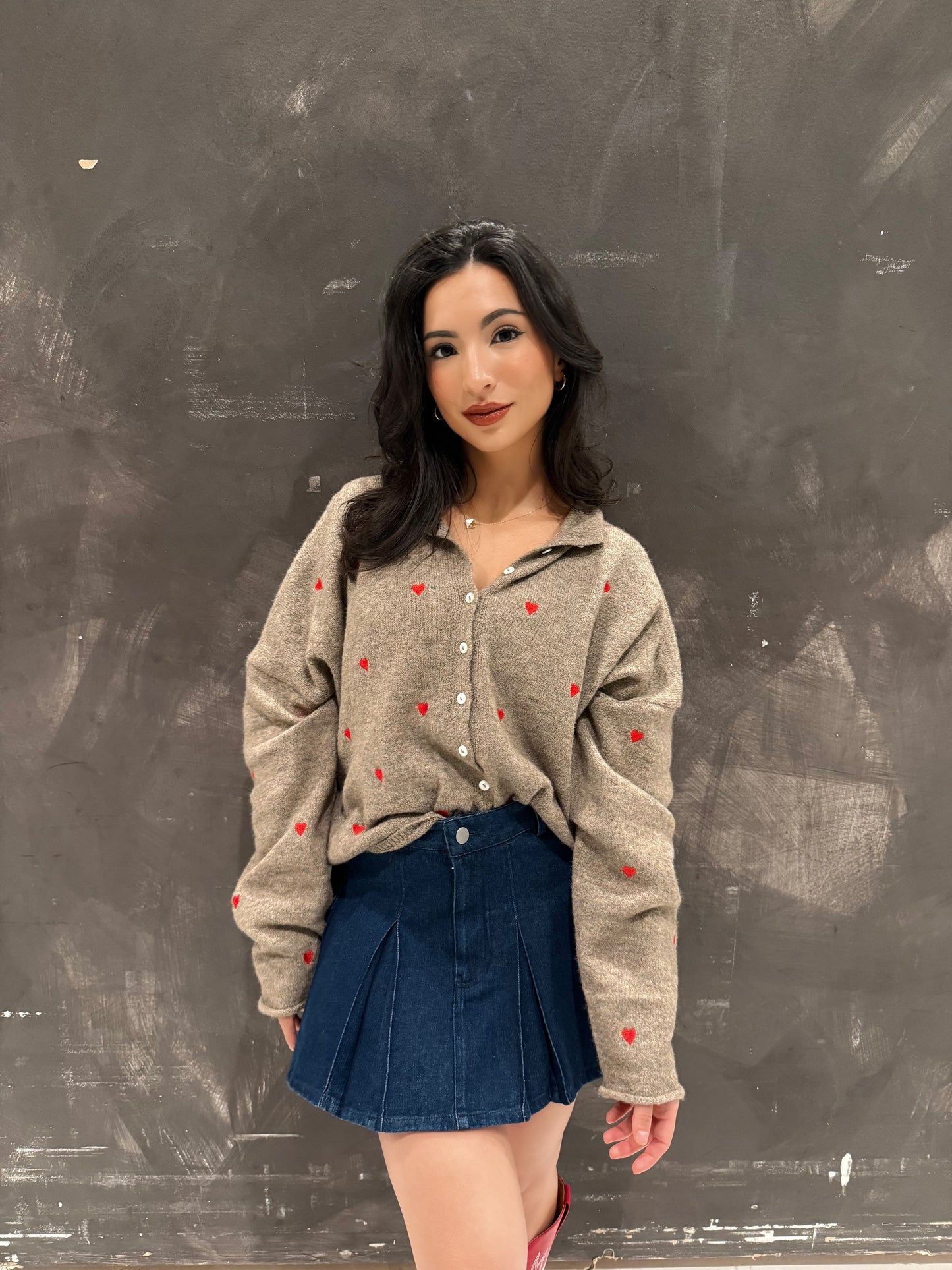 Real love brown cardigan
