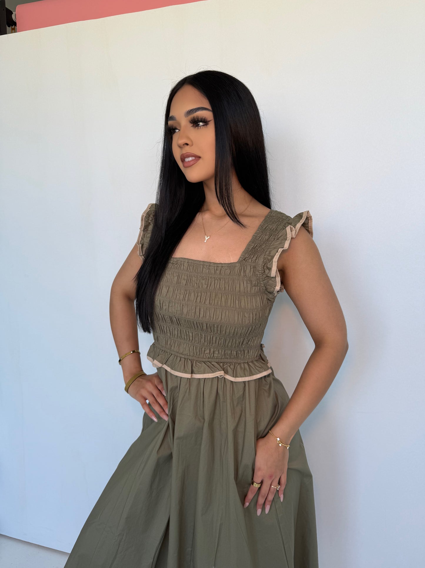 Olías olive dress