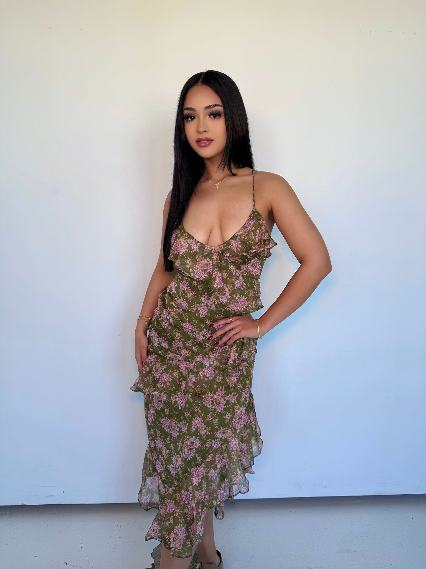 Olive bloom salsa dress