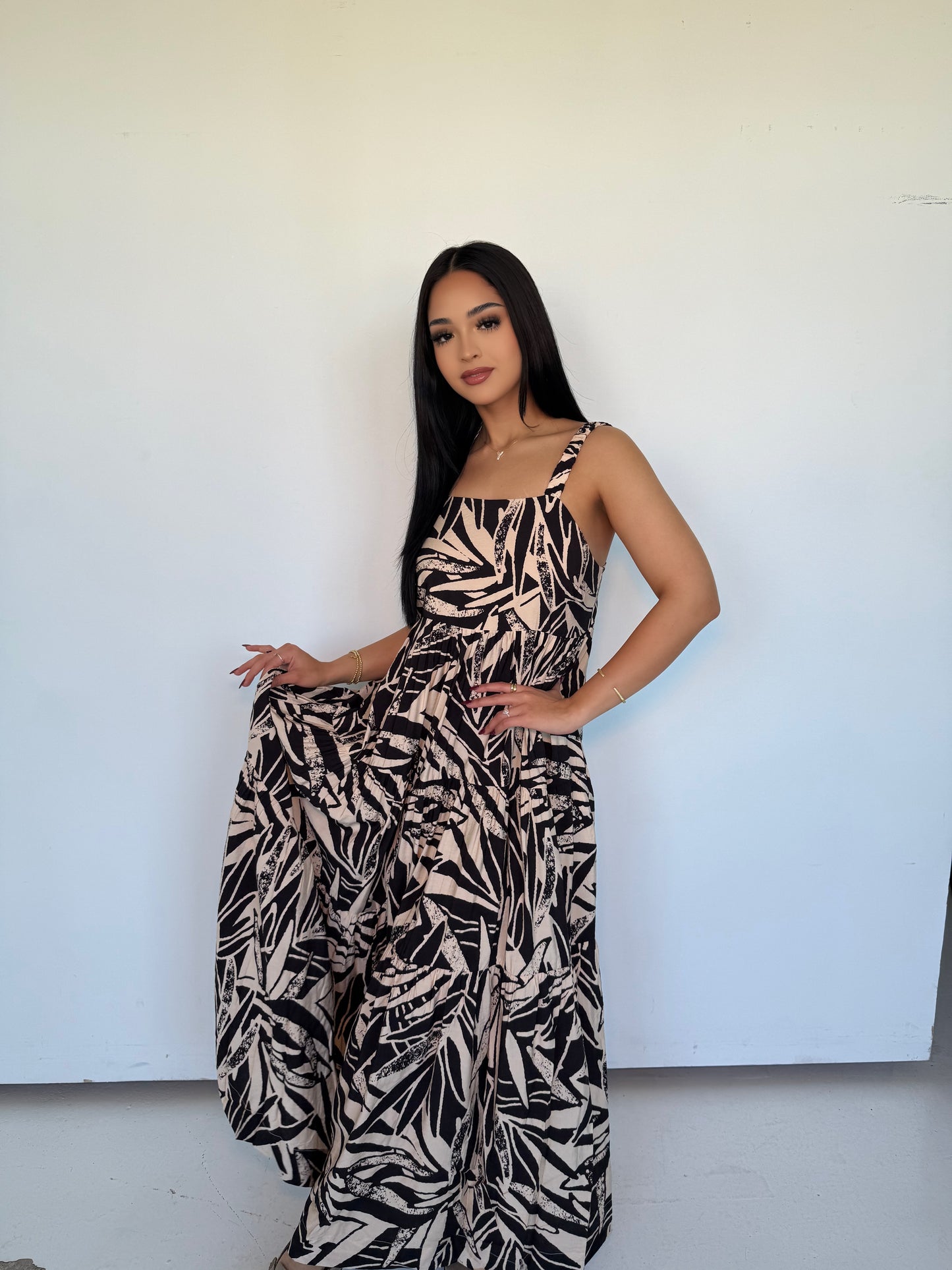Shifting sand flowy dress