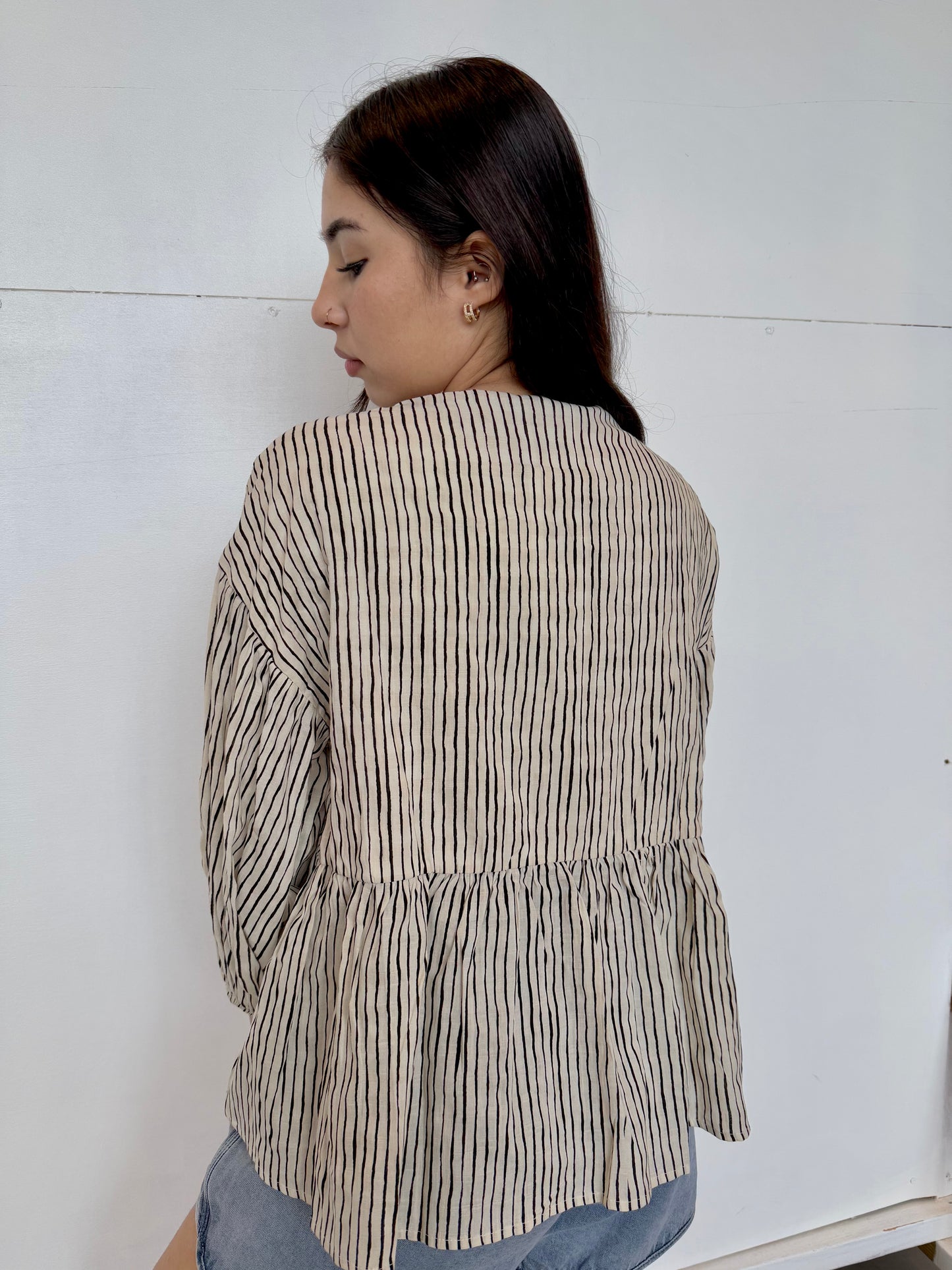 Andrea stripe ballon top
