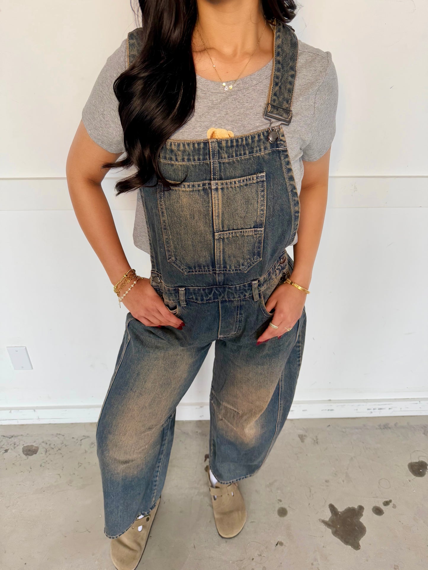 Cariño denim overalls
