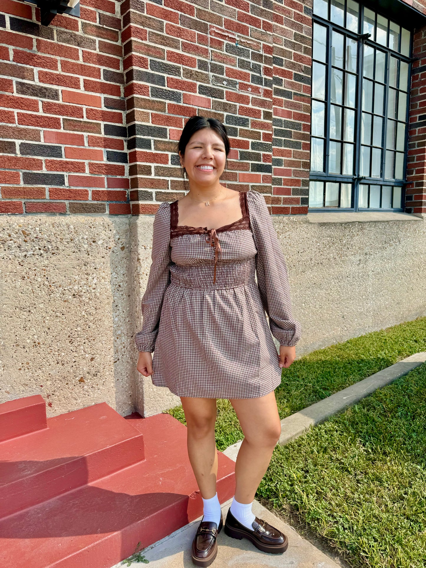 fatima gingham dress