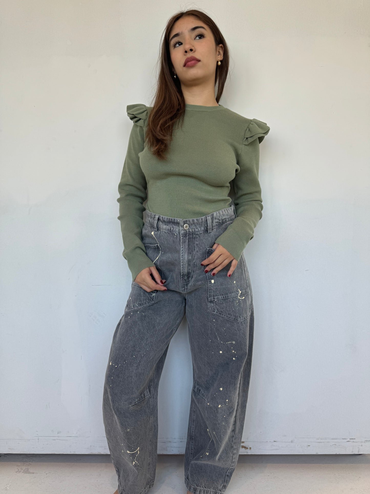 Painter barrel pants