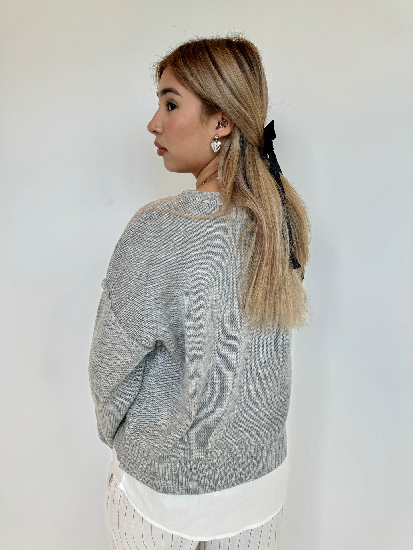 mixed media sweater