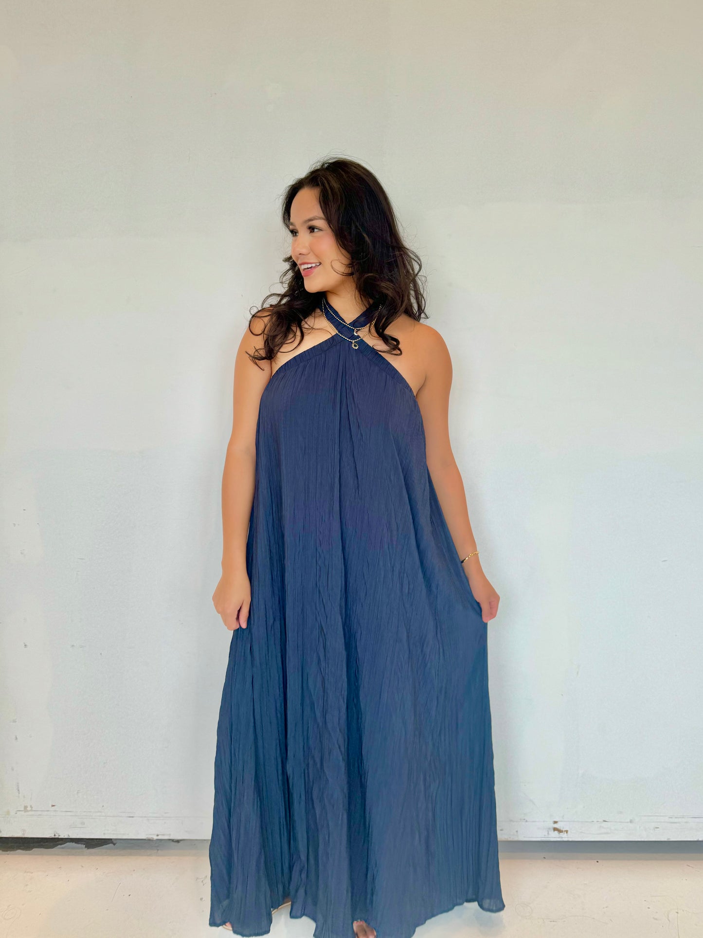 nyomi halter dress