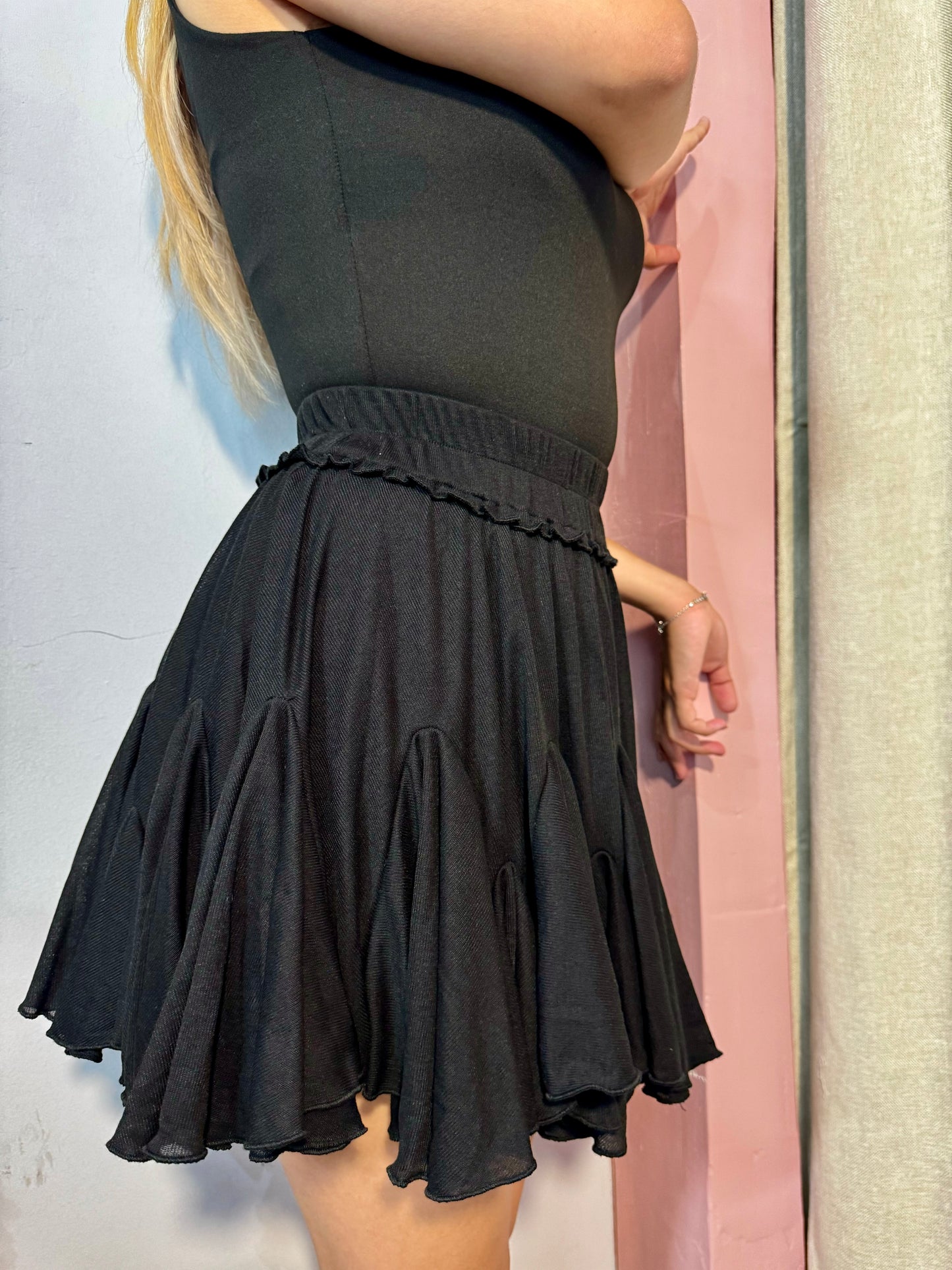 nacy flared mini skirt