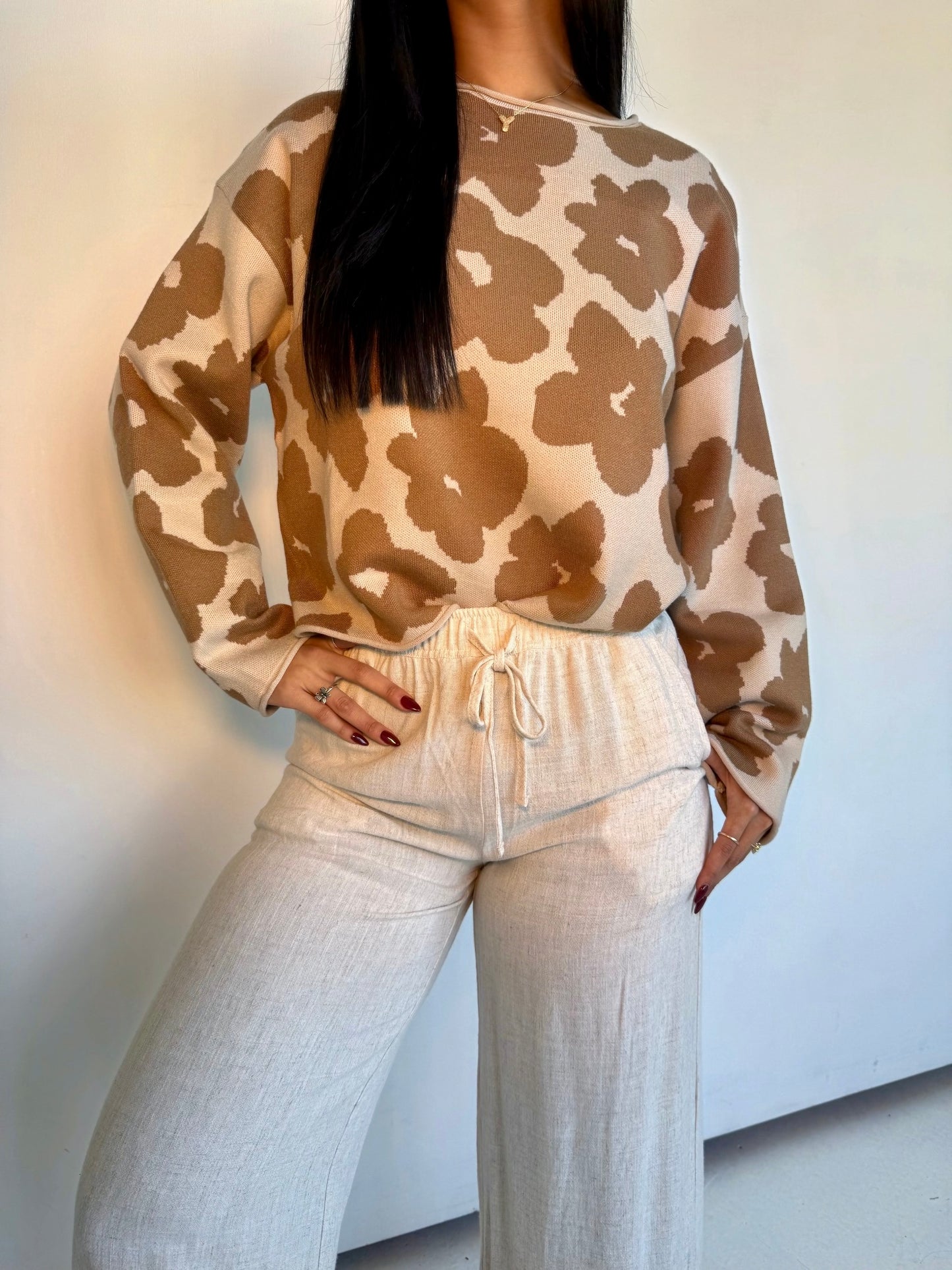 Michelle linen cropped pants