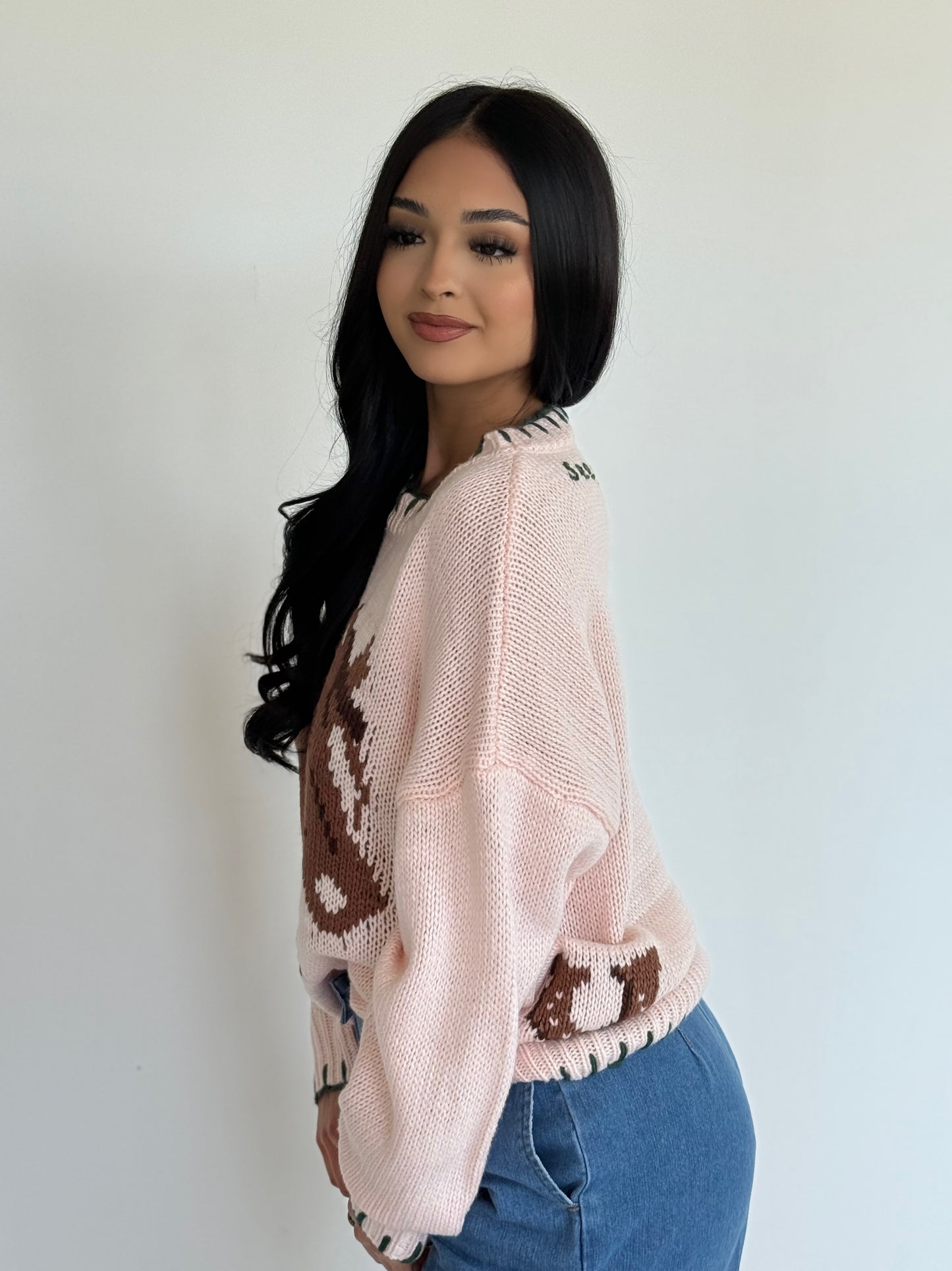 See you cowboy sweater - pink