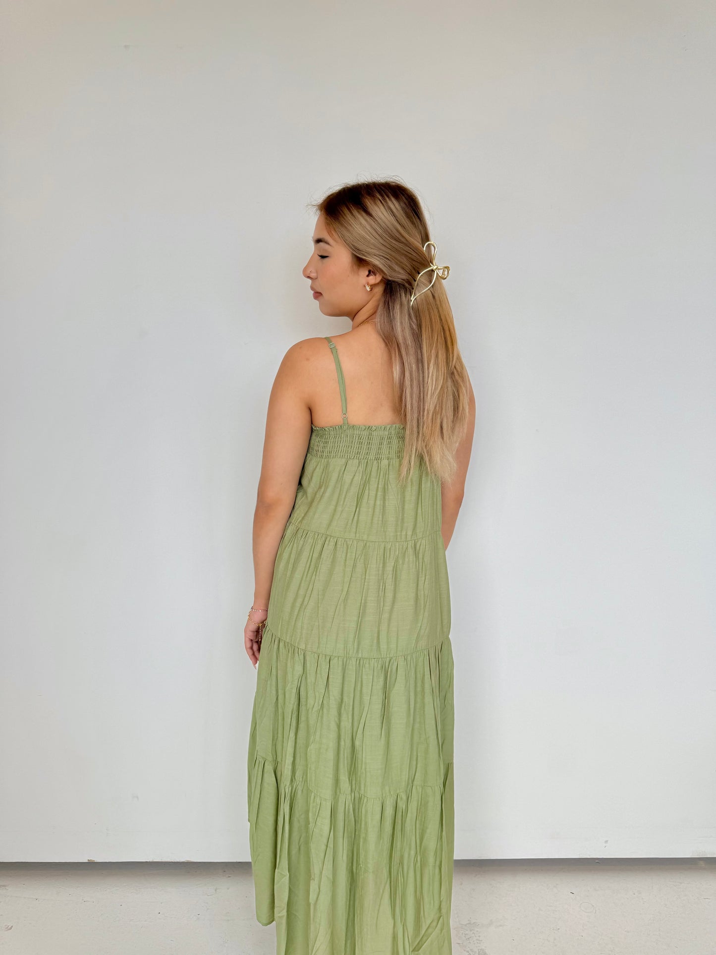 ayleen olive maxi dress