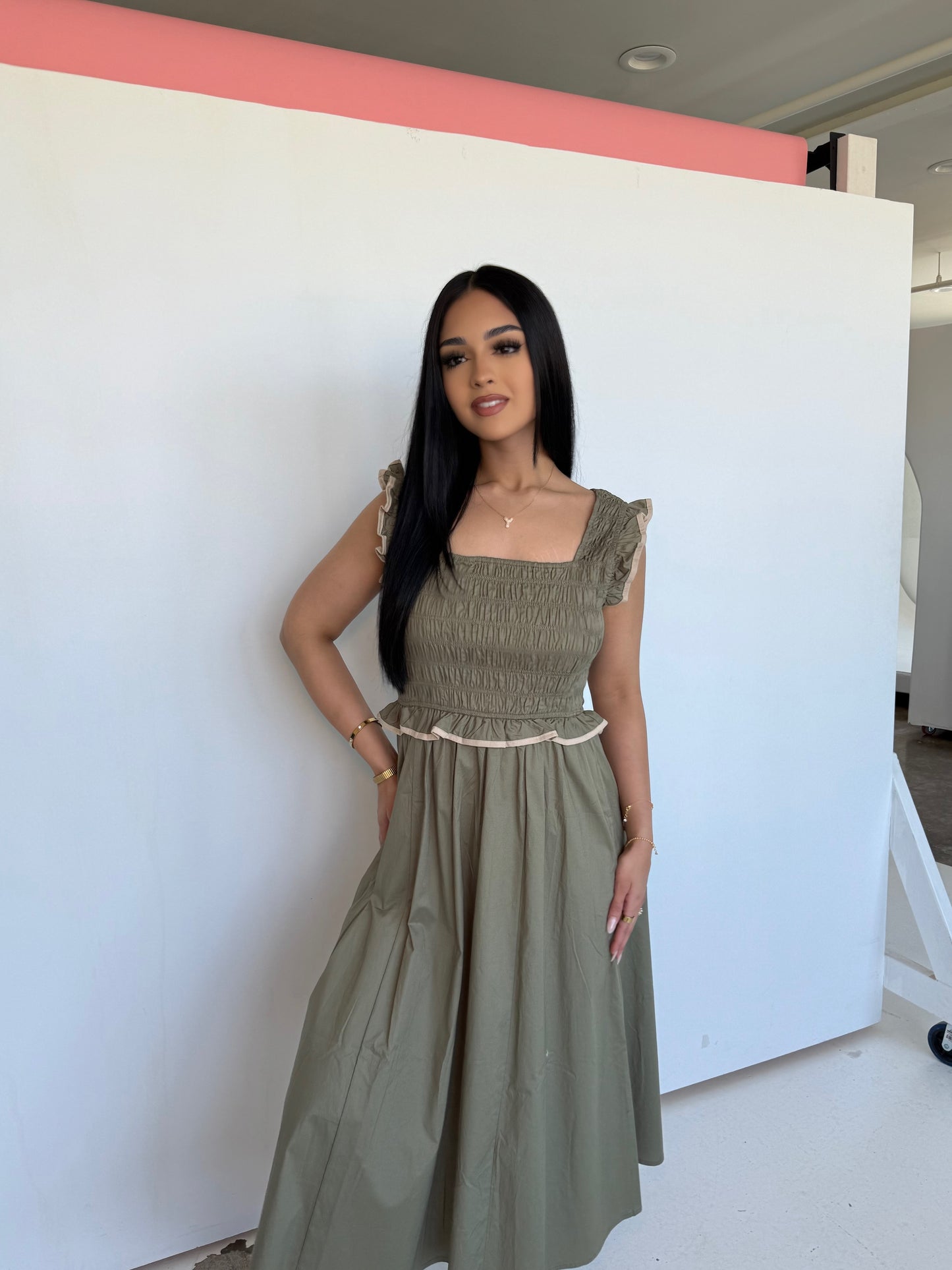 Olías olive dress