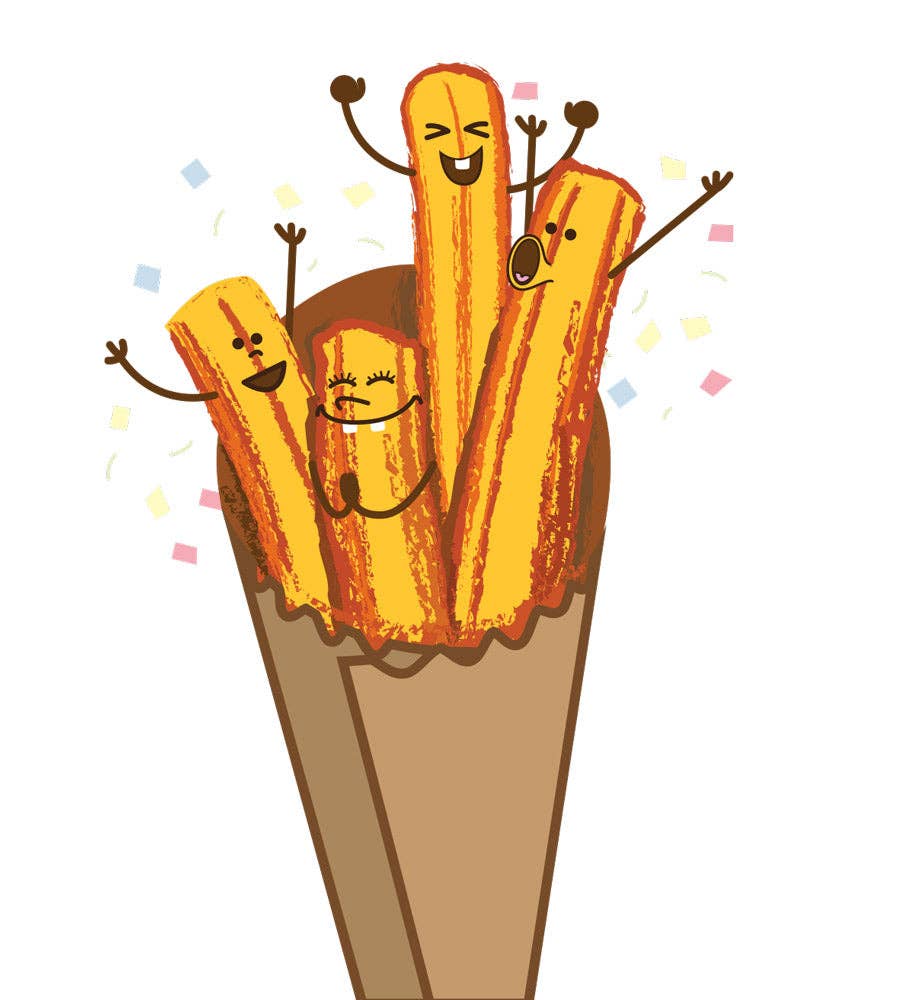 Adorable Churro-Themed Birthday Greeting