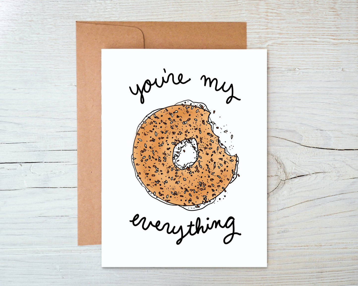 Everything Bagel Valentine’s Day Card - You’re My Everything