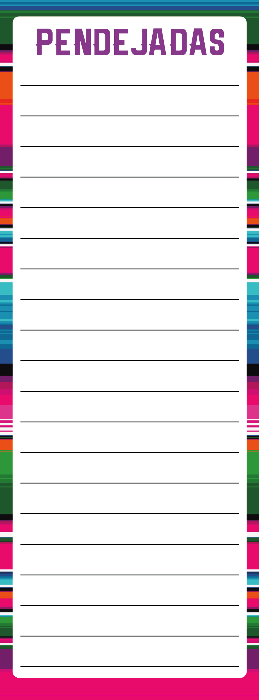 Pendejadas Serape Notepad