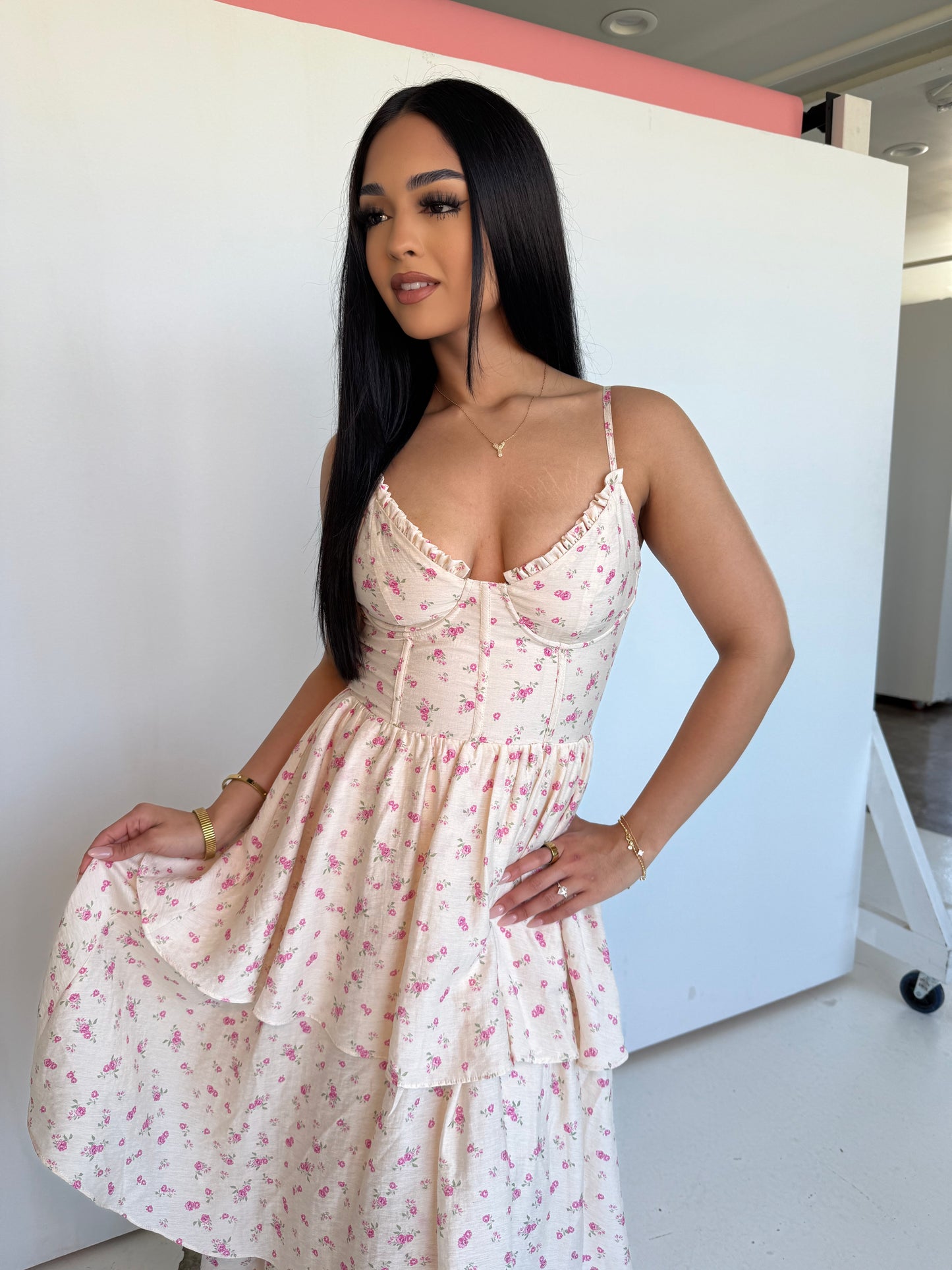 Sweet rose maxi dress