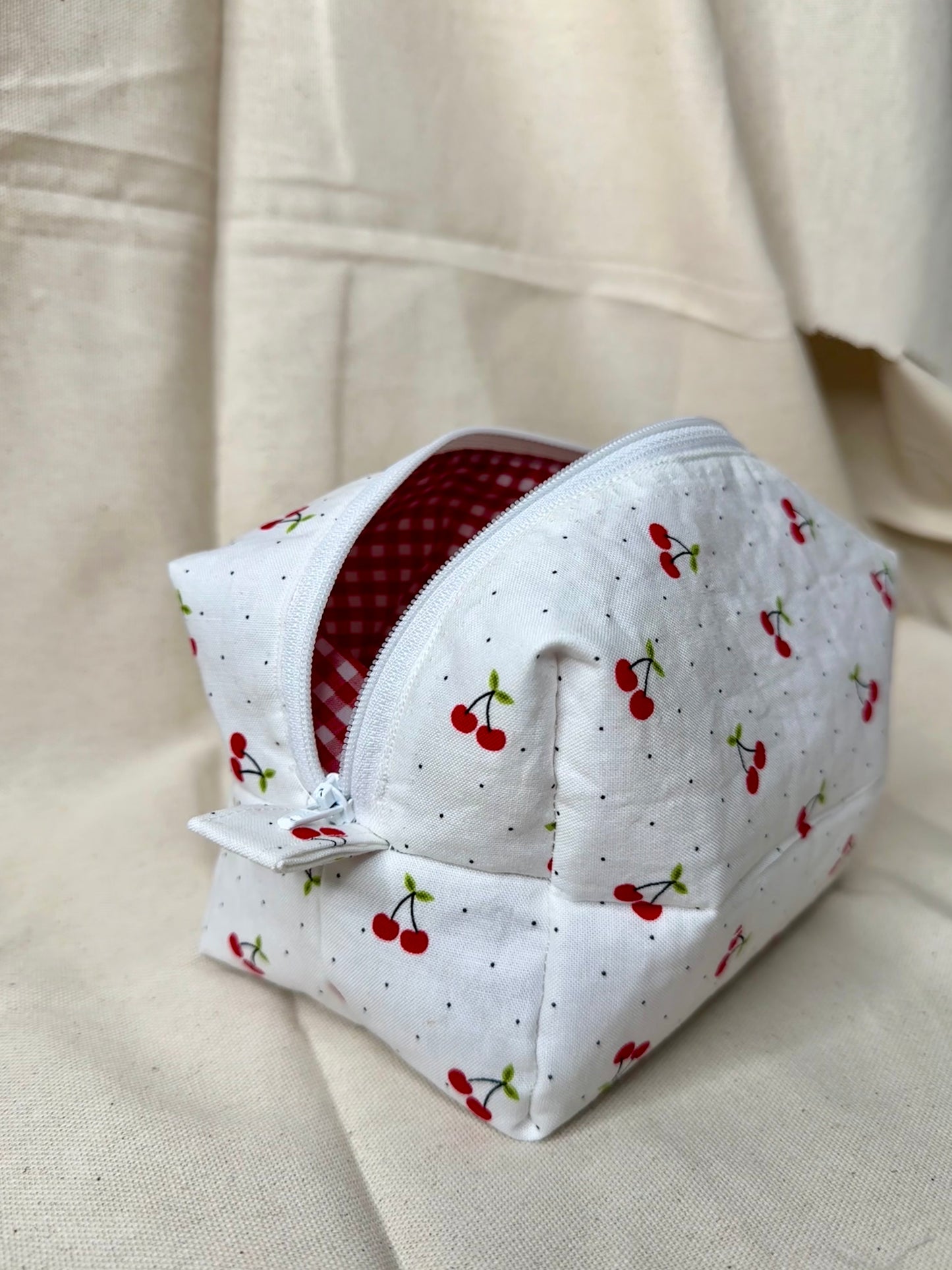 cherry lady cosmetic bag