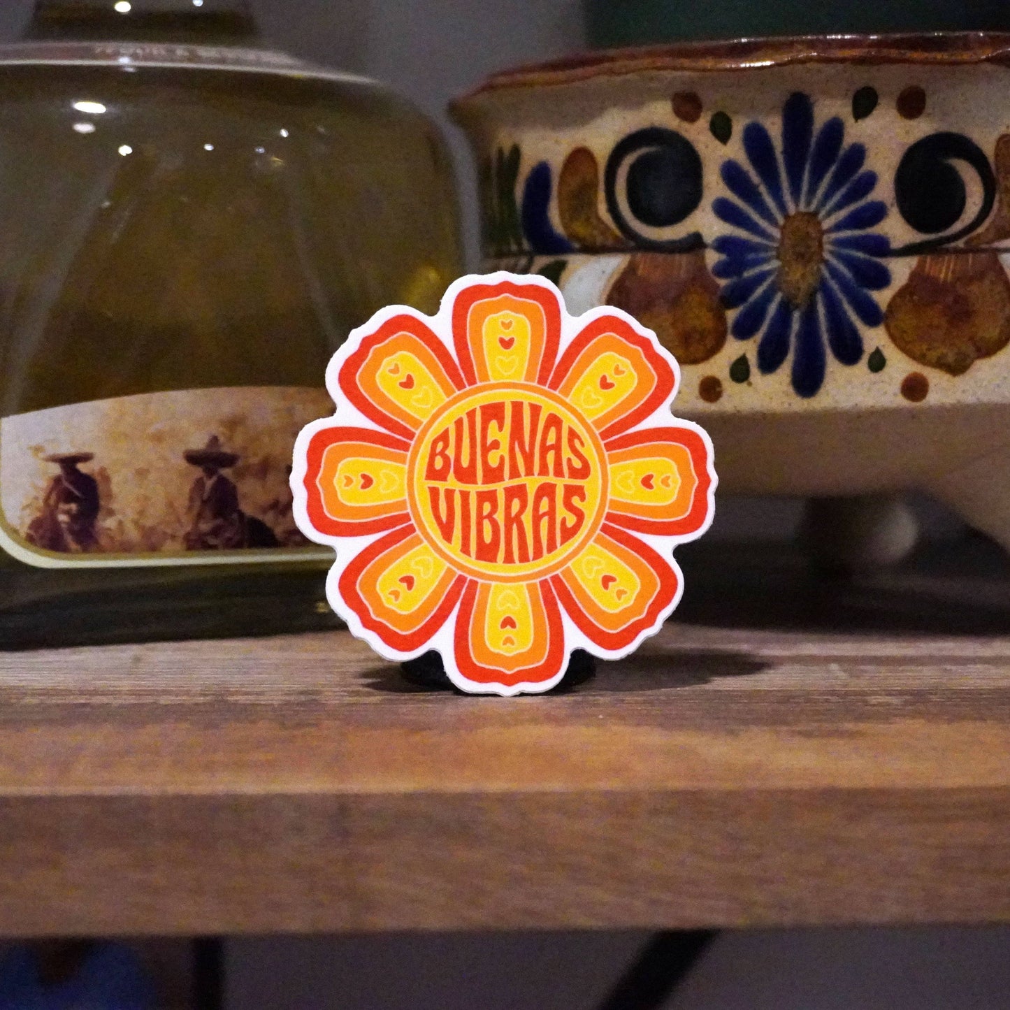 Buenas Vibras Retro Mexican Sticker
