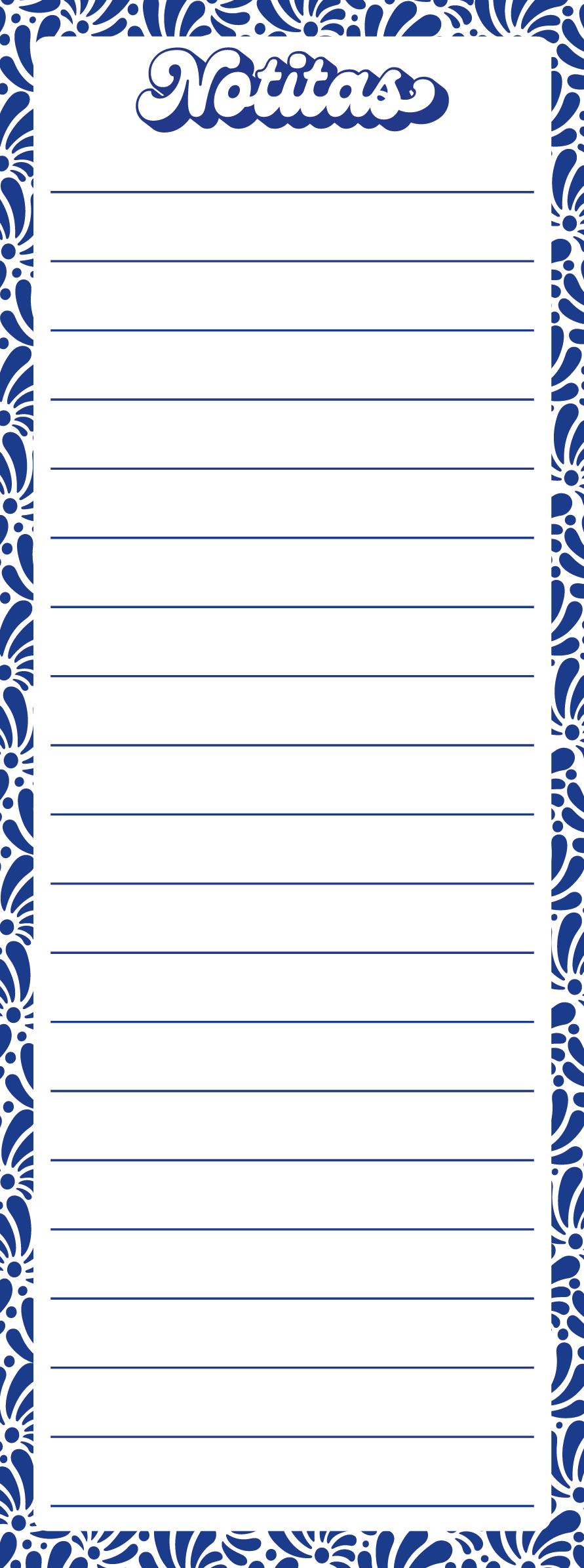 Notitas Talavera Notepad