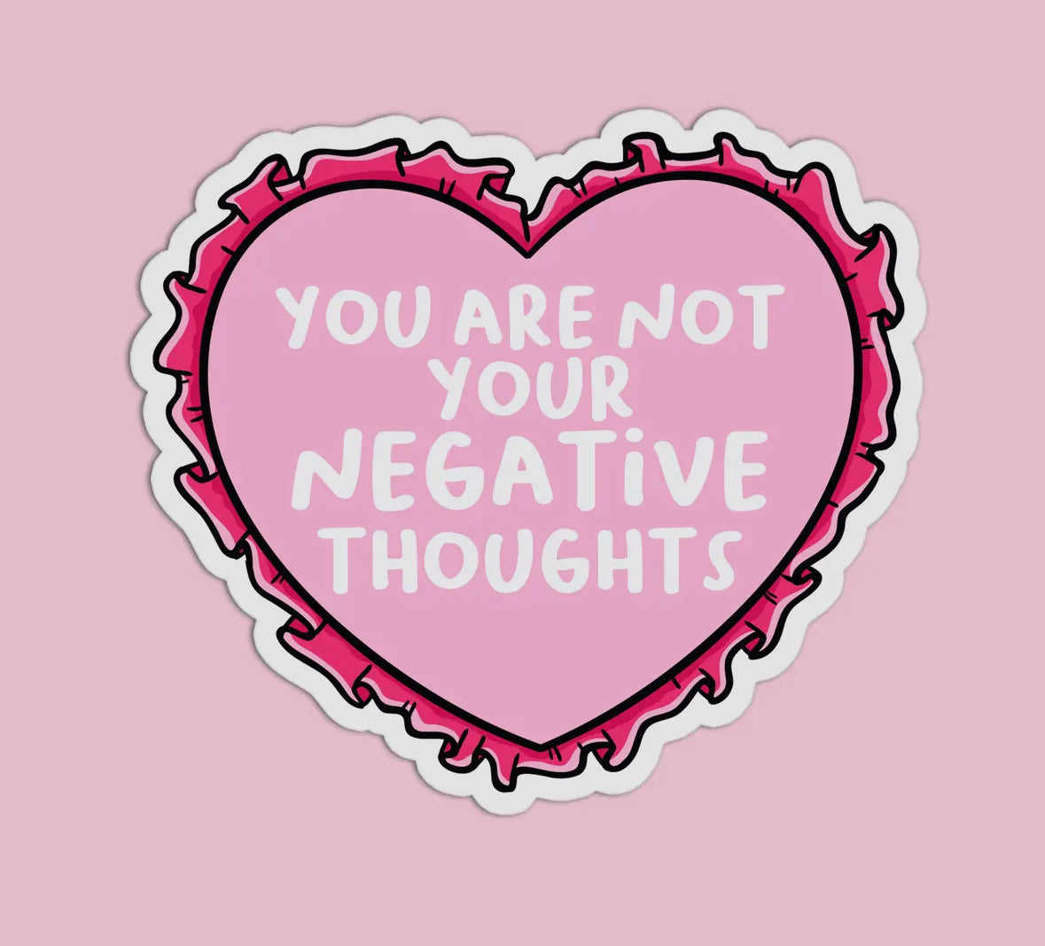mental health heart sticker