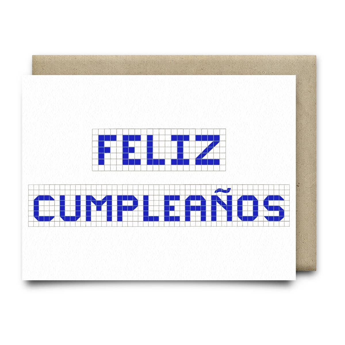Feliz Cumpleanos | Houston Blue Tile Greeting Card