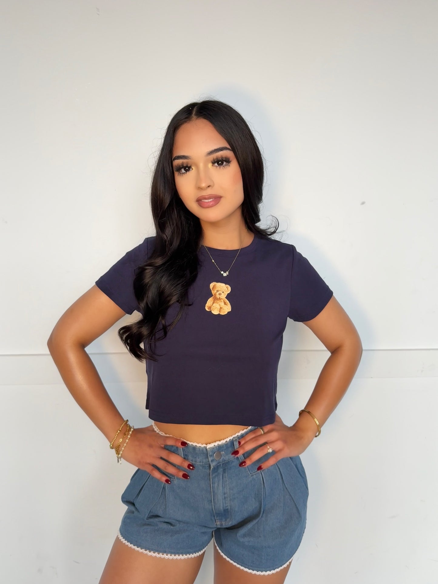 Blue bell denim shorts