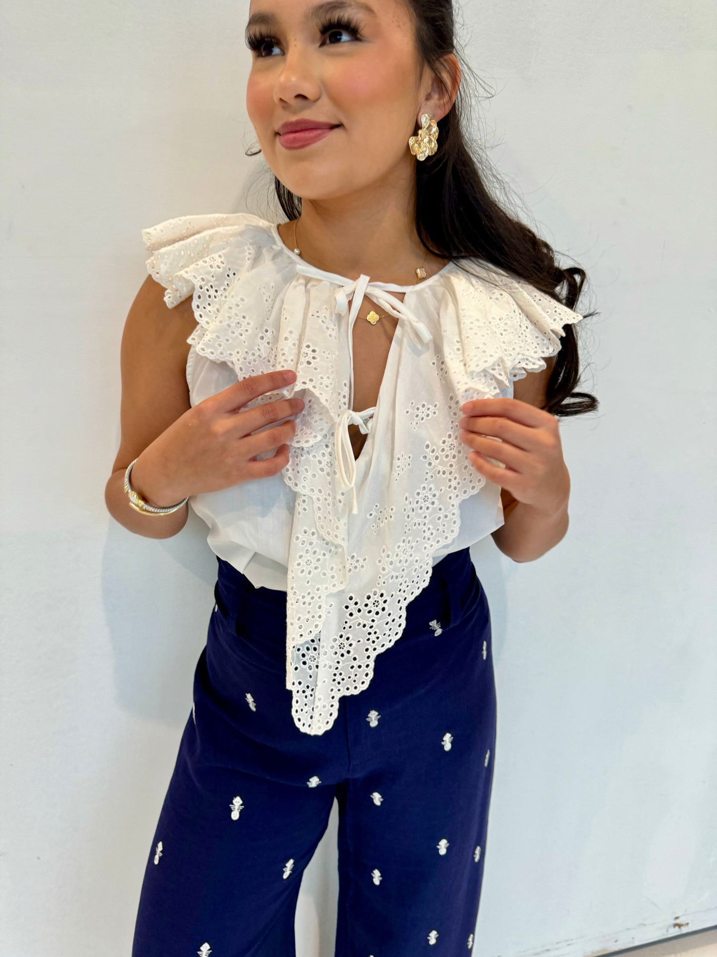 mariah ruffle top