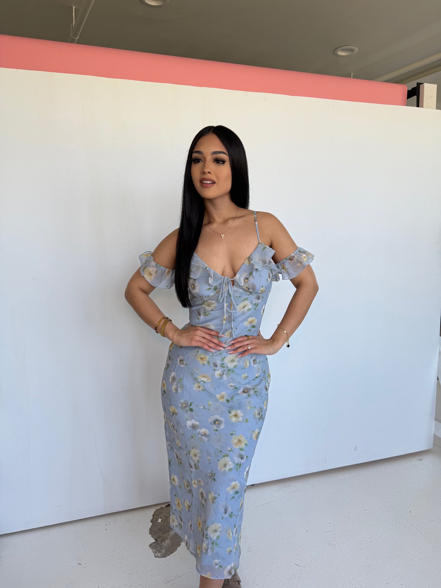 Dreamy blue floral dress