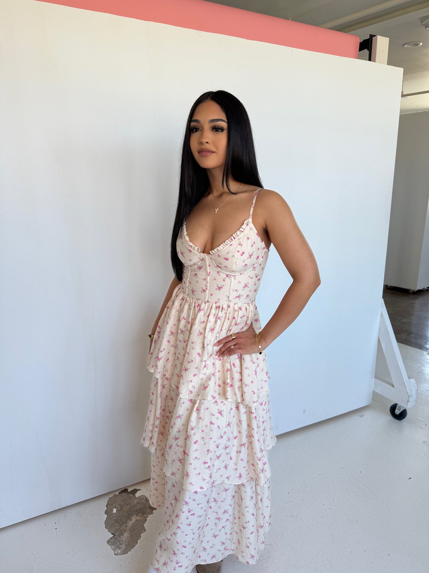 Sweet rose maxi dress