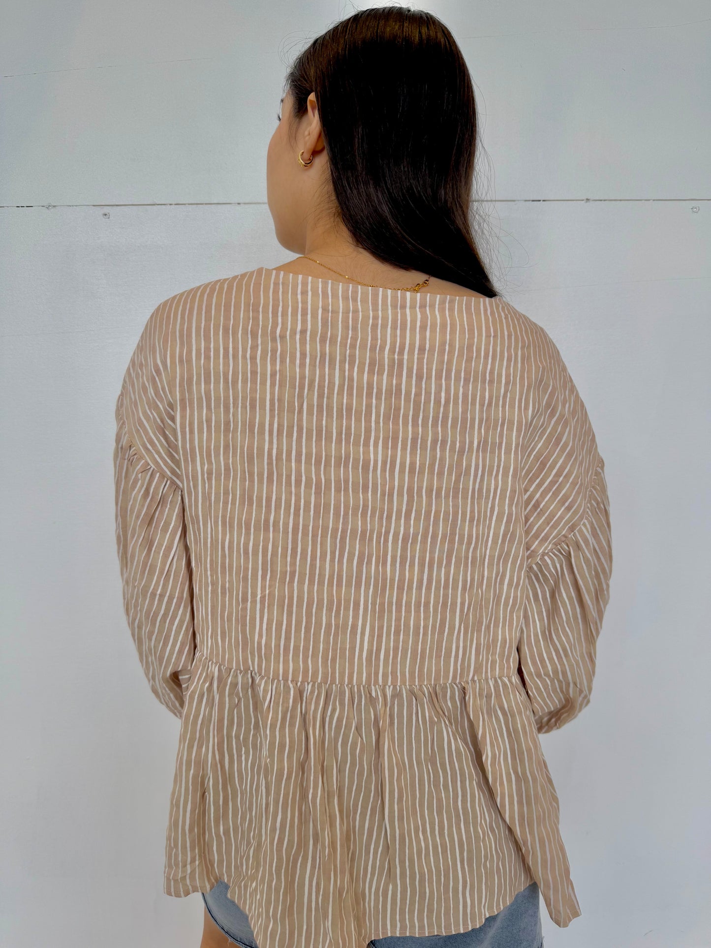 Andrea stripe ballon top