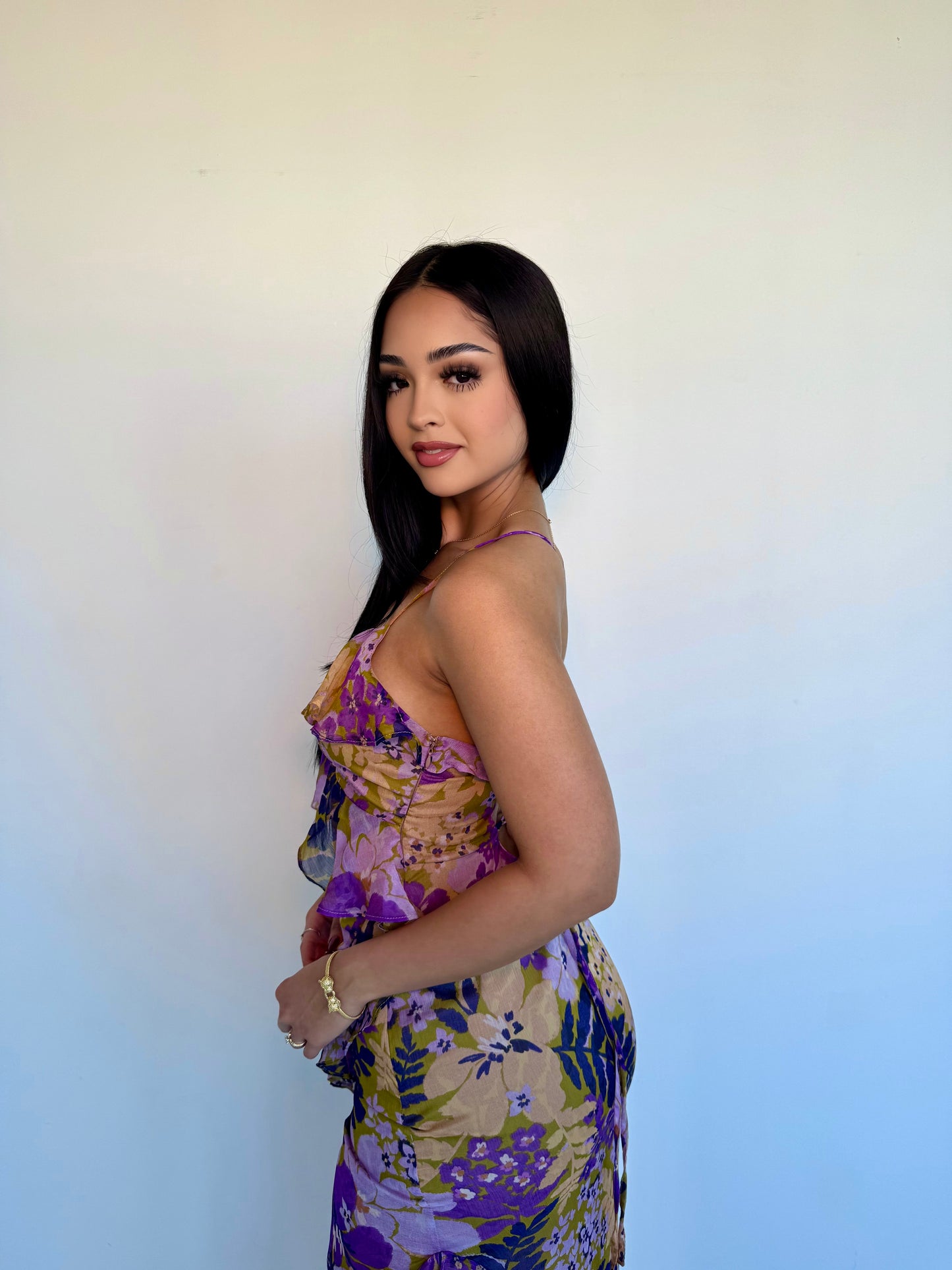 Lupine bloom salsa dress