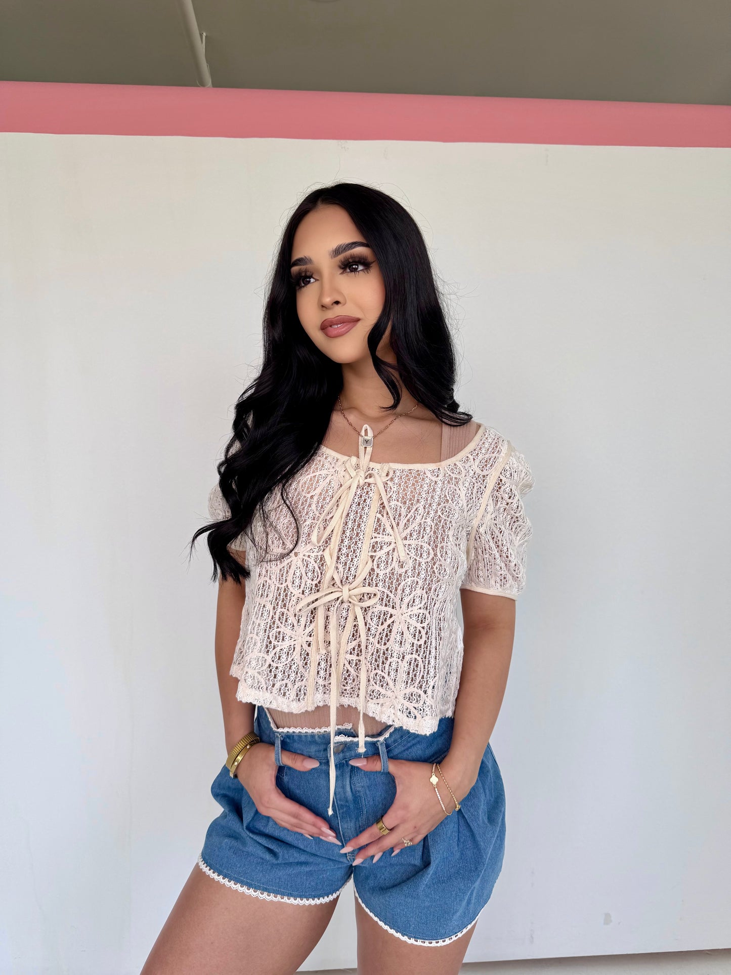 Acariñame crochet lace blouse
