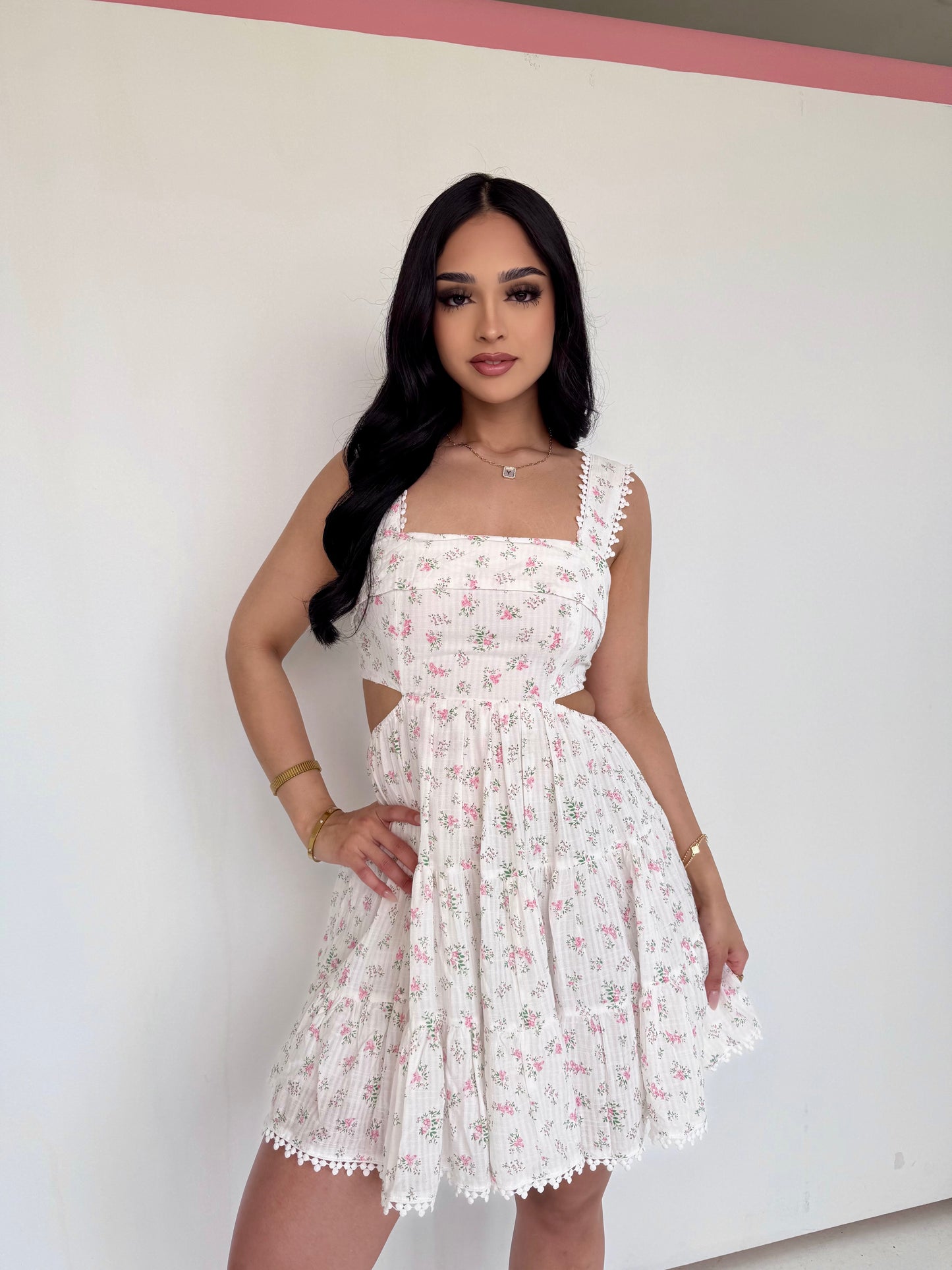 Cielo rosa cut out mini dress