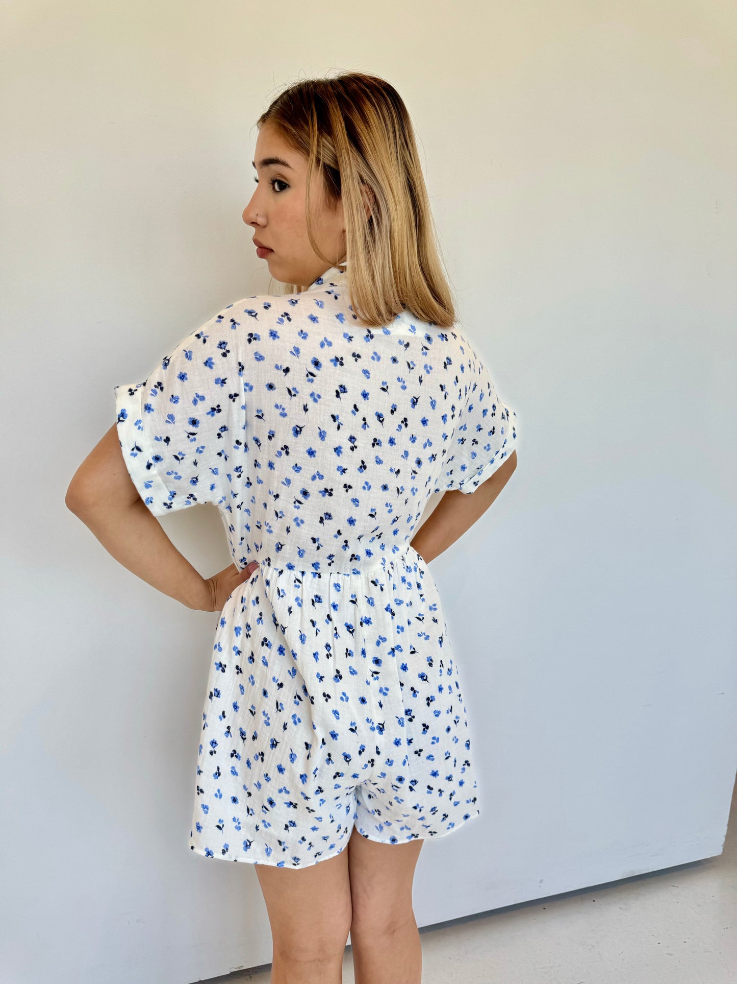 blue bonnet romper