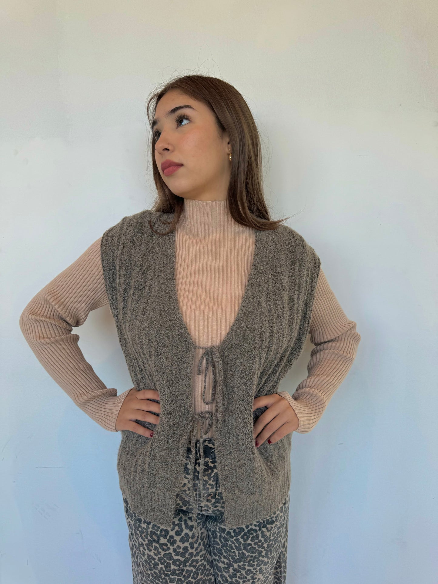 Debora cable knit vest