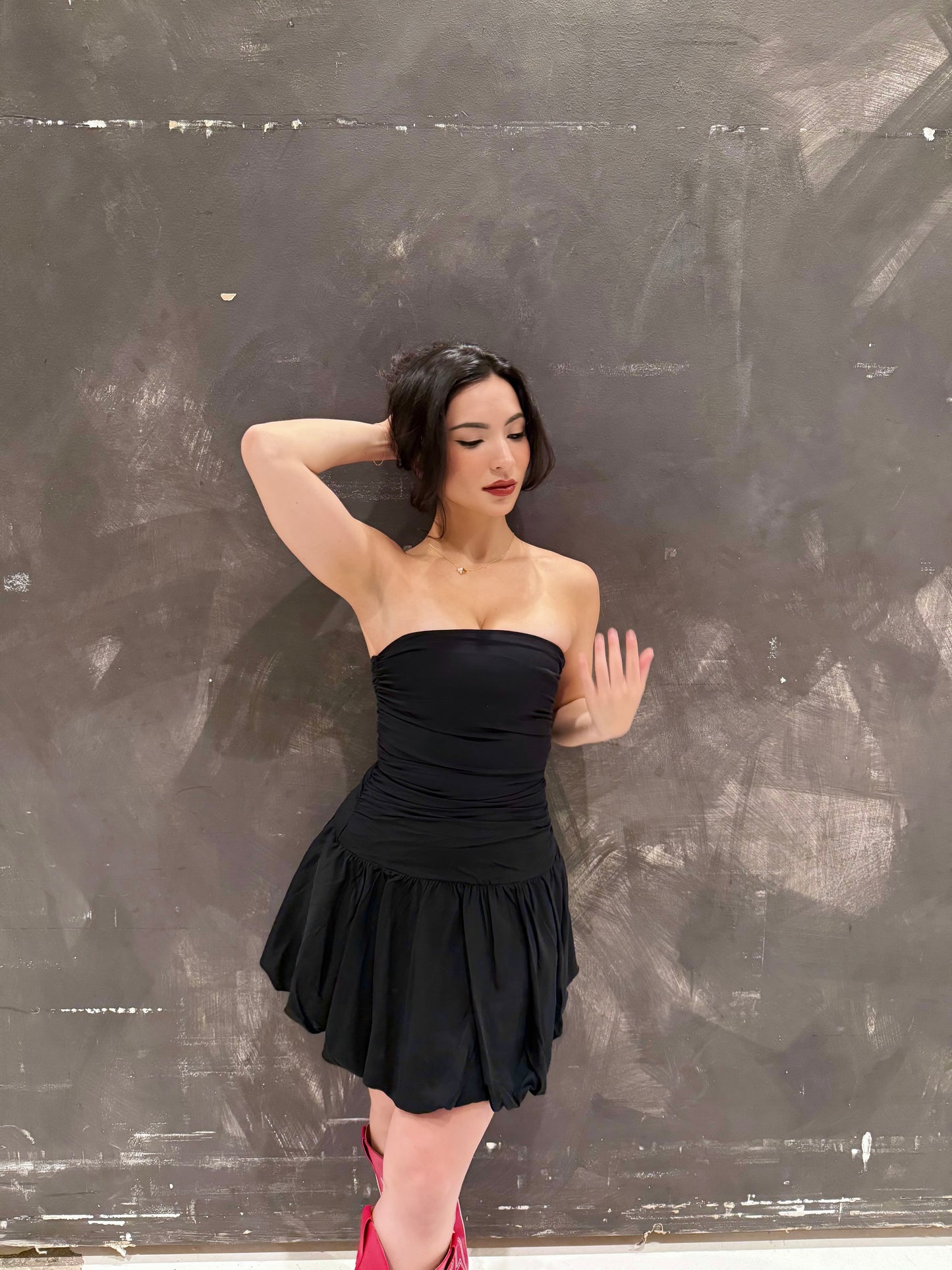Luzma black mini dress