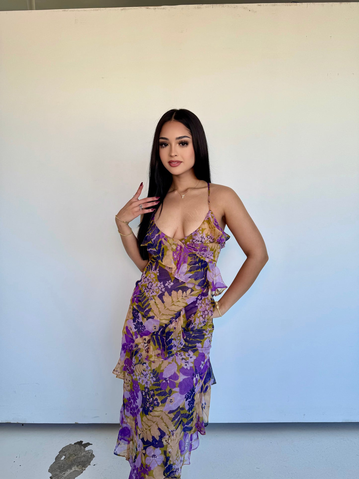 Lupine bloom salsa dress