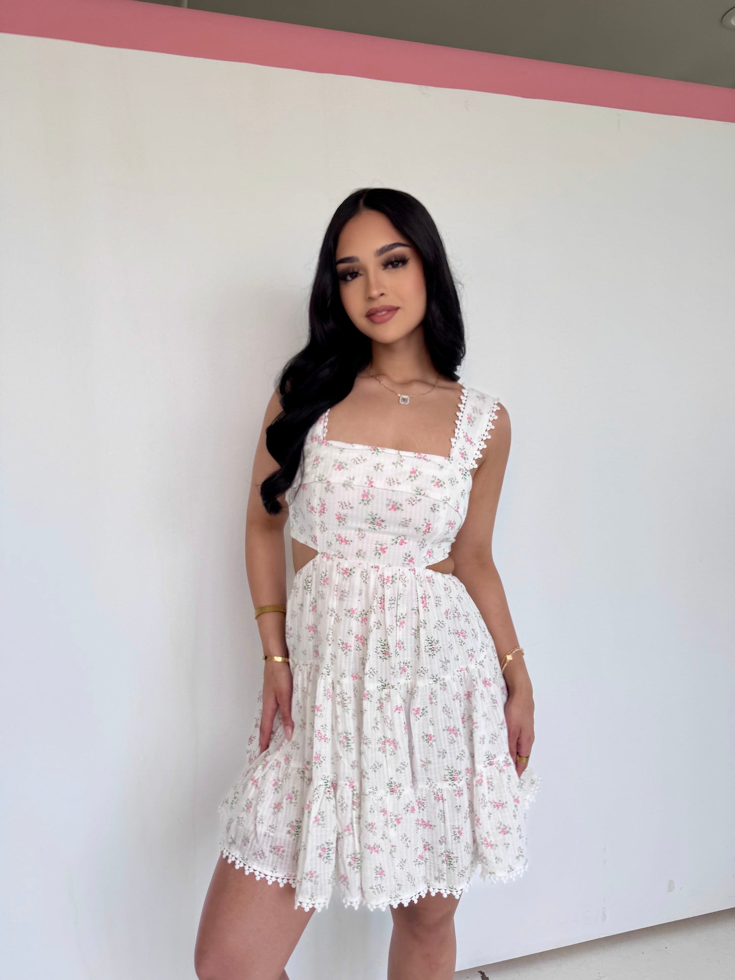Cielo rosa cut out mini dress