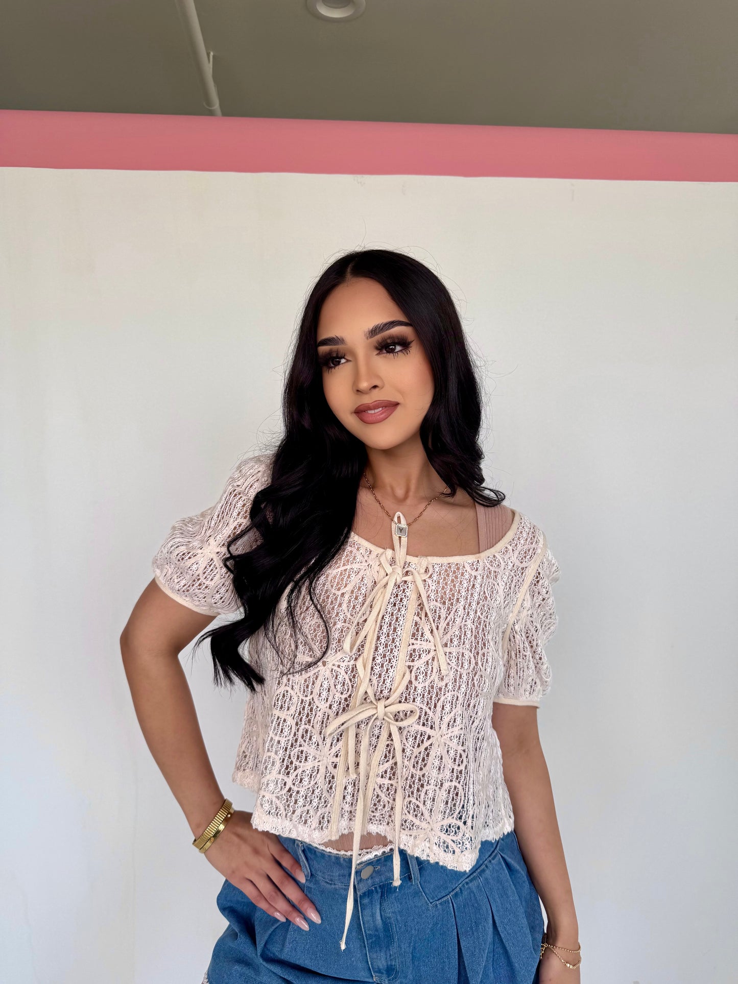 Acariñame crochet lace blouse