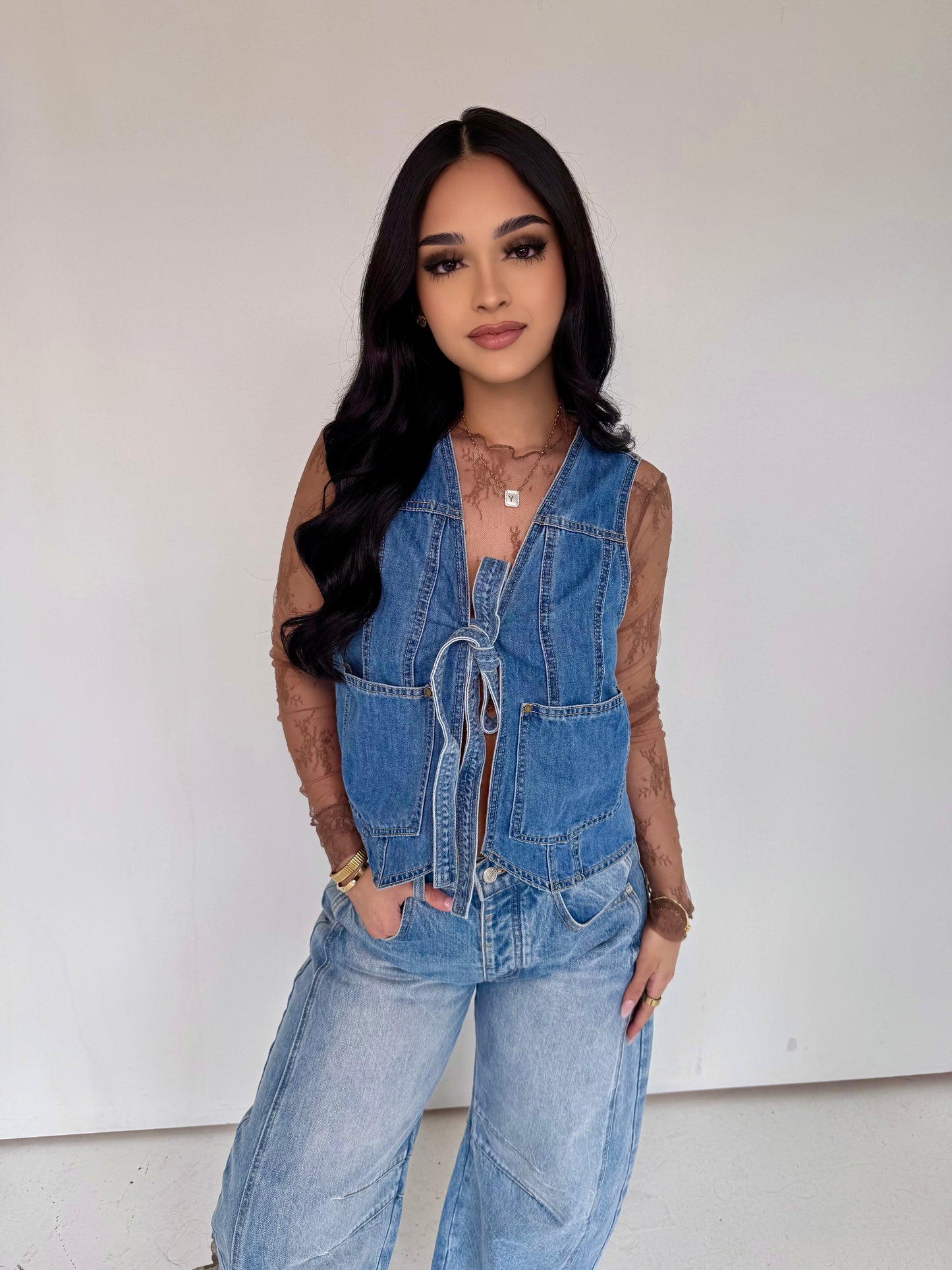 Look of love denim vest