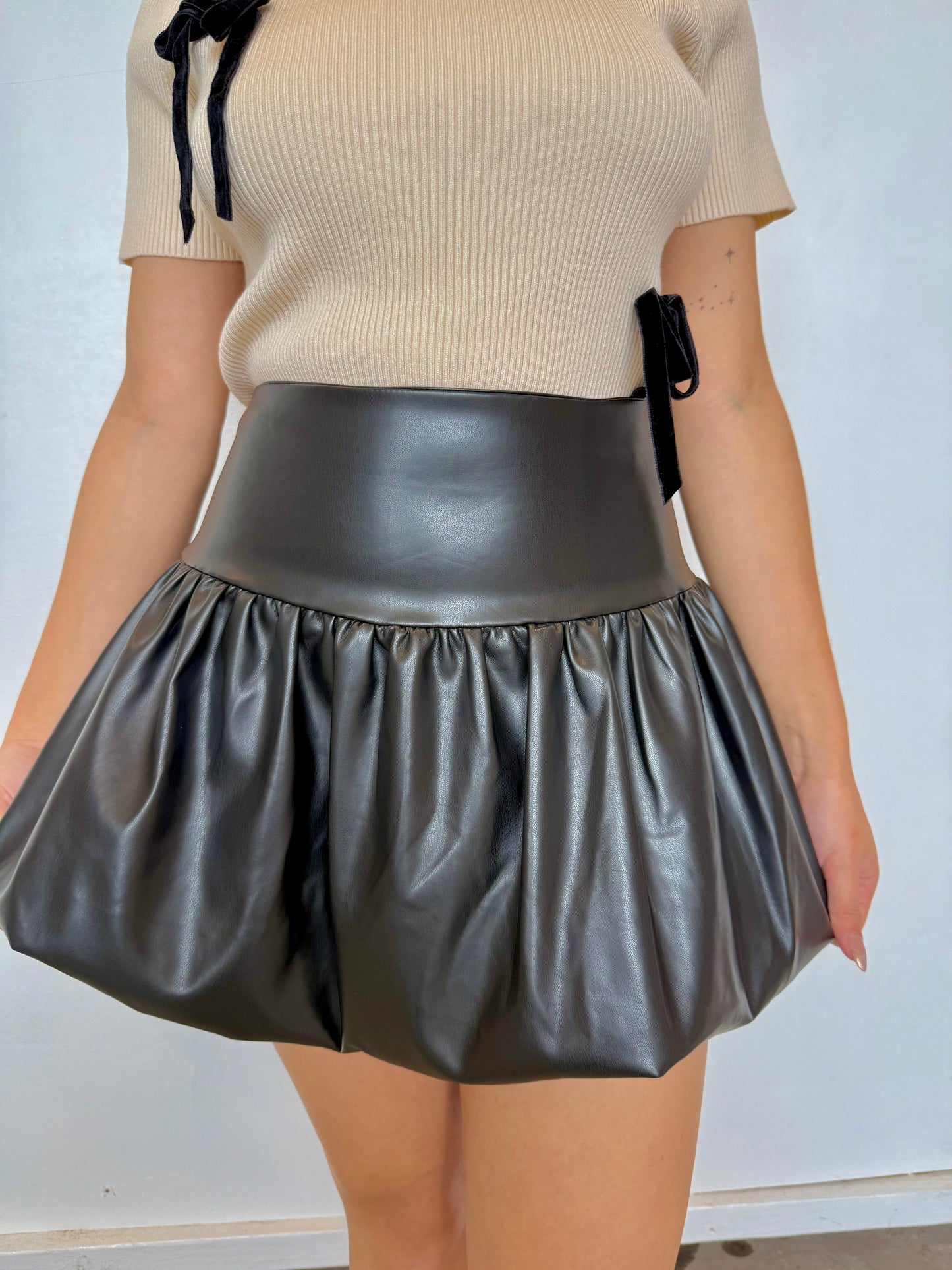 Hellene puff mini skirt