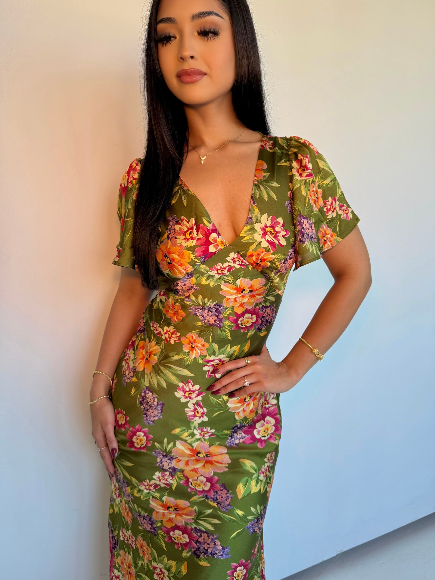 Willow garden olive dress